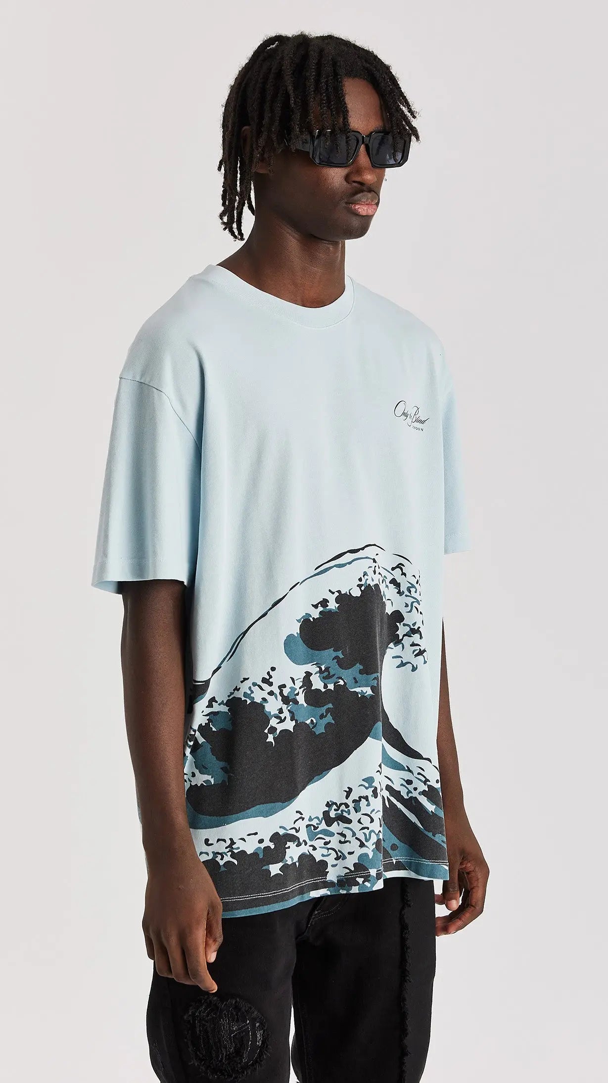 Stonewashed Wave T-Shirt - ONLY THE BLIND™