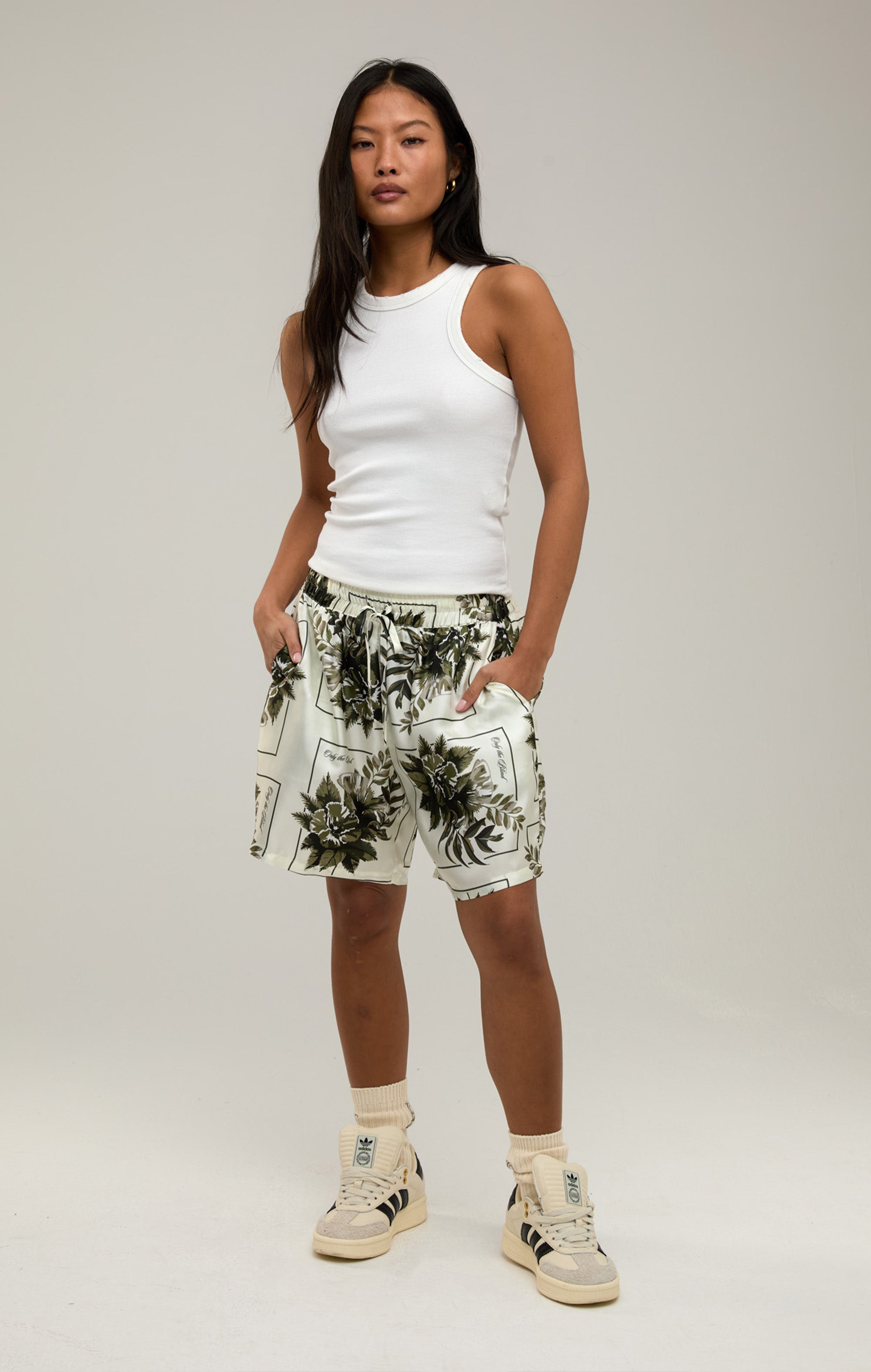 BOTANICAL SILK SHORTS