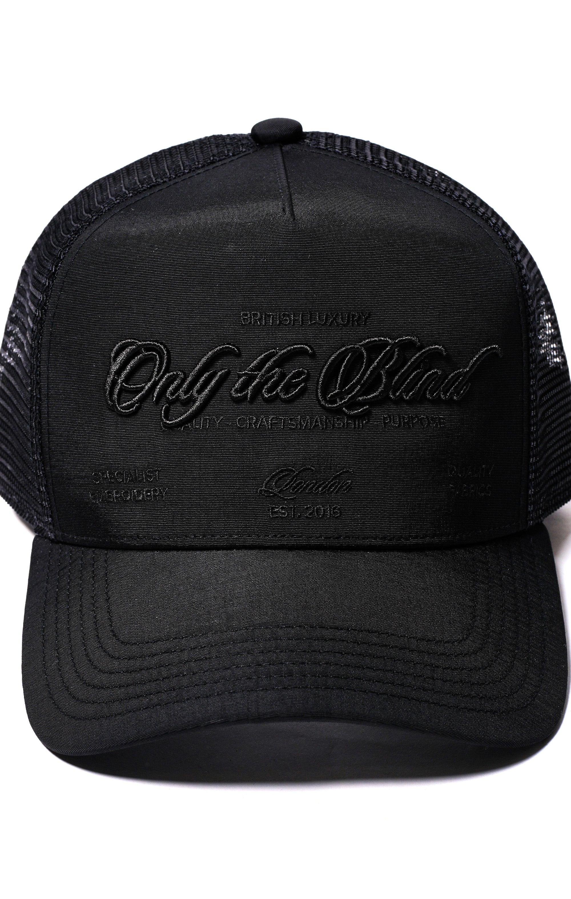BLACK SPECIALIST TRUCKER CAP