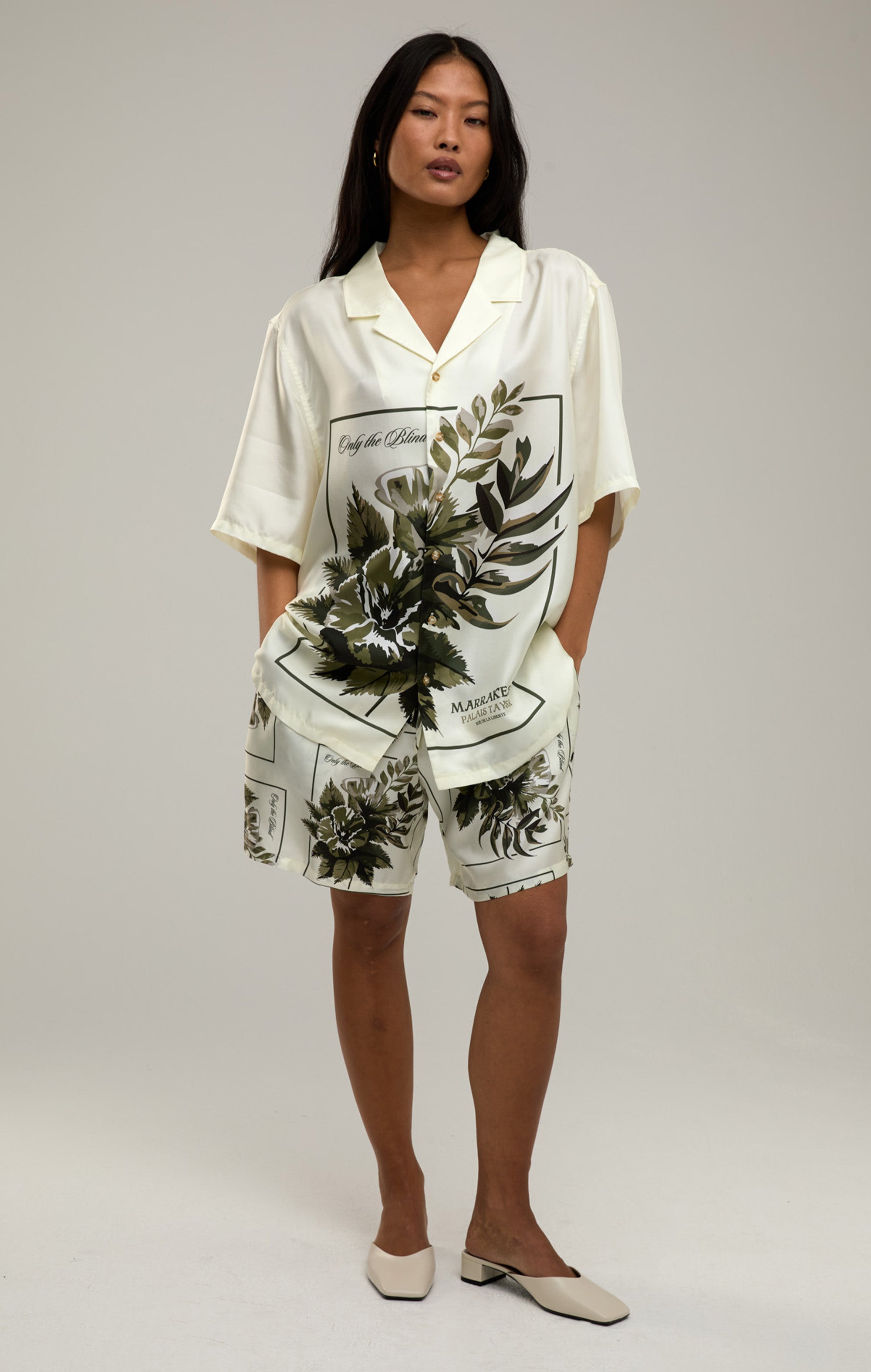 BOTANICAL SILK SHORTS