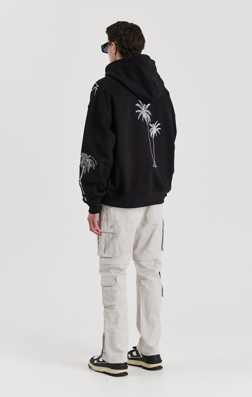 Black Mono Palm Hoodie - ONLY THE BLIND™