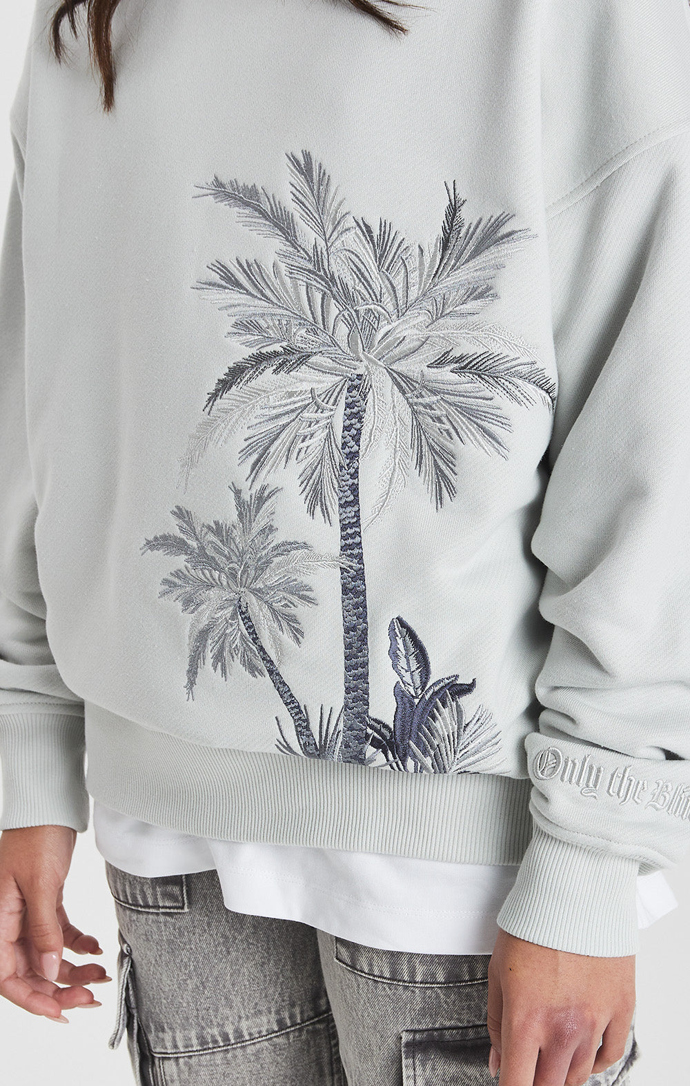Lunar Rock Palm Crewneck - ONLY THE BLIND™