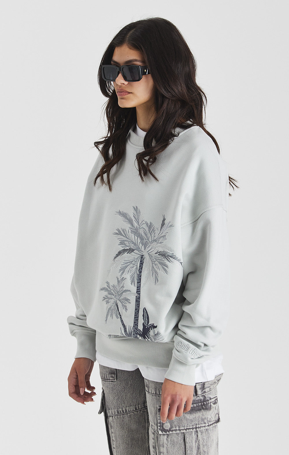 Lunar Rock Palm Crewneck - ONLY THE BLIND™