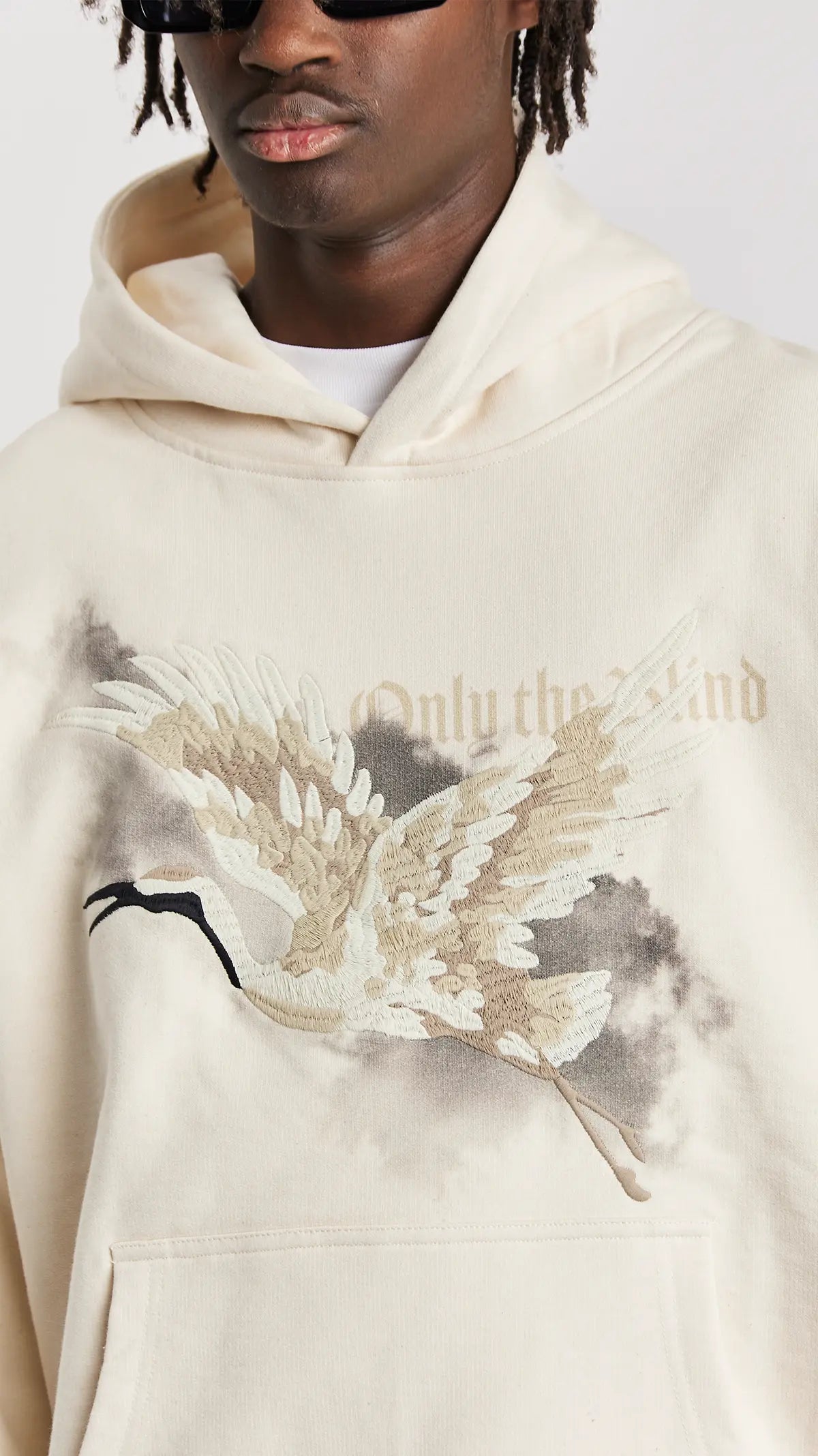 Beige Heron Hoodie - ONLY THE BLIND™