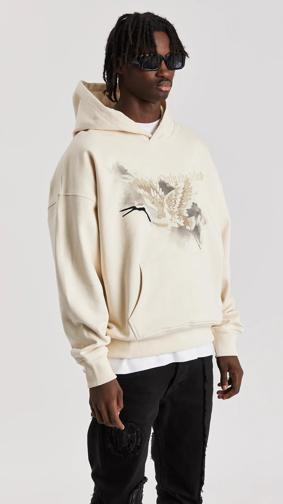 Beige Heron Hoodie - ONLY THE BLIND™