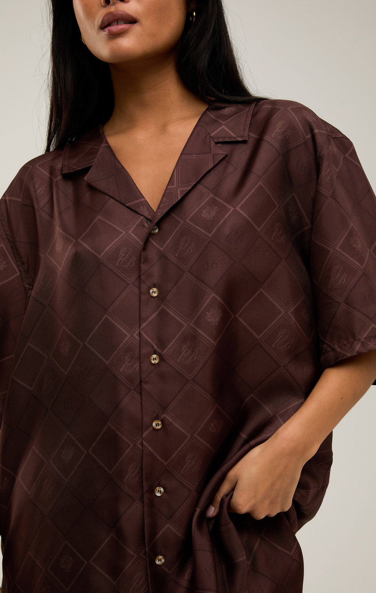 FADED MONOGRAM SILK SHIRT