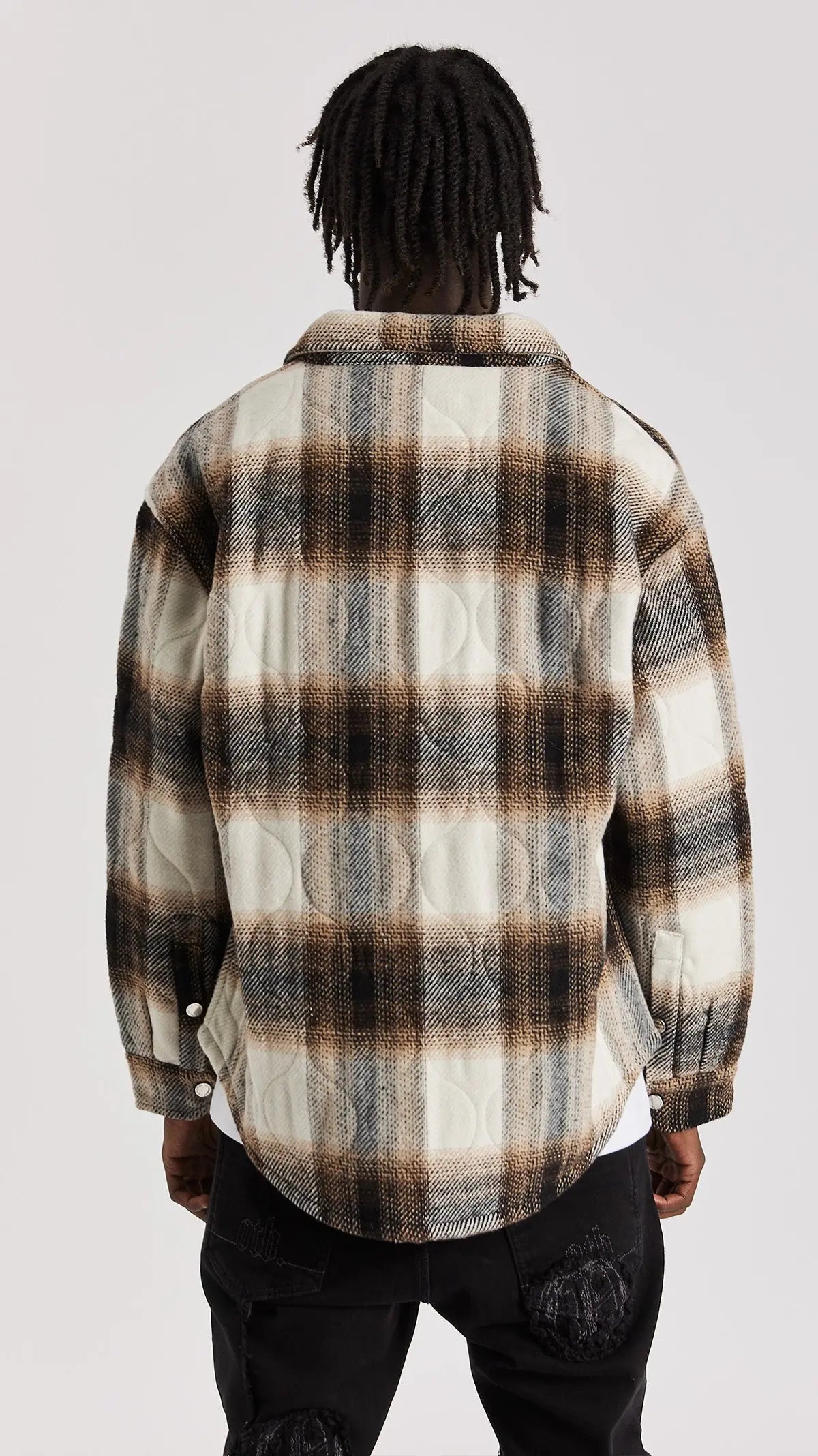 Taupe Quilted Flannel Shirt - ONLY THE BLIND™