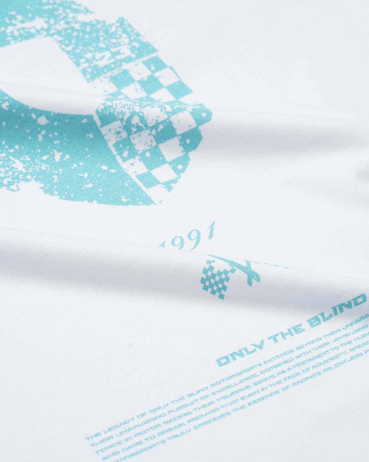 WHITE MOTORSPORT T-SHIRT - ONLY THE BLIND™