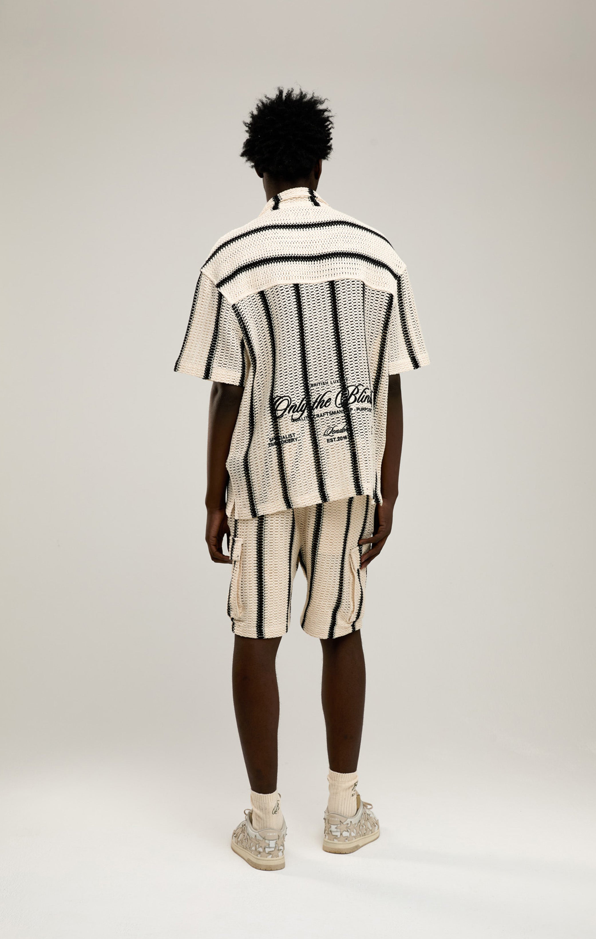 DESERT STRIPE CROCHET SHORTS