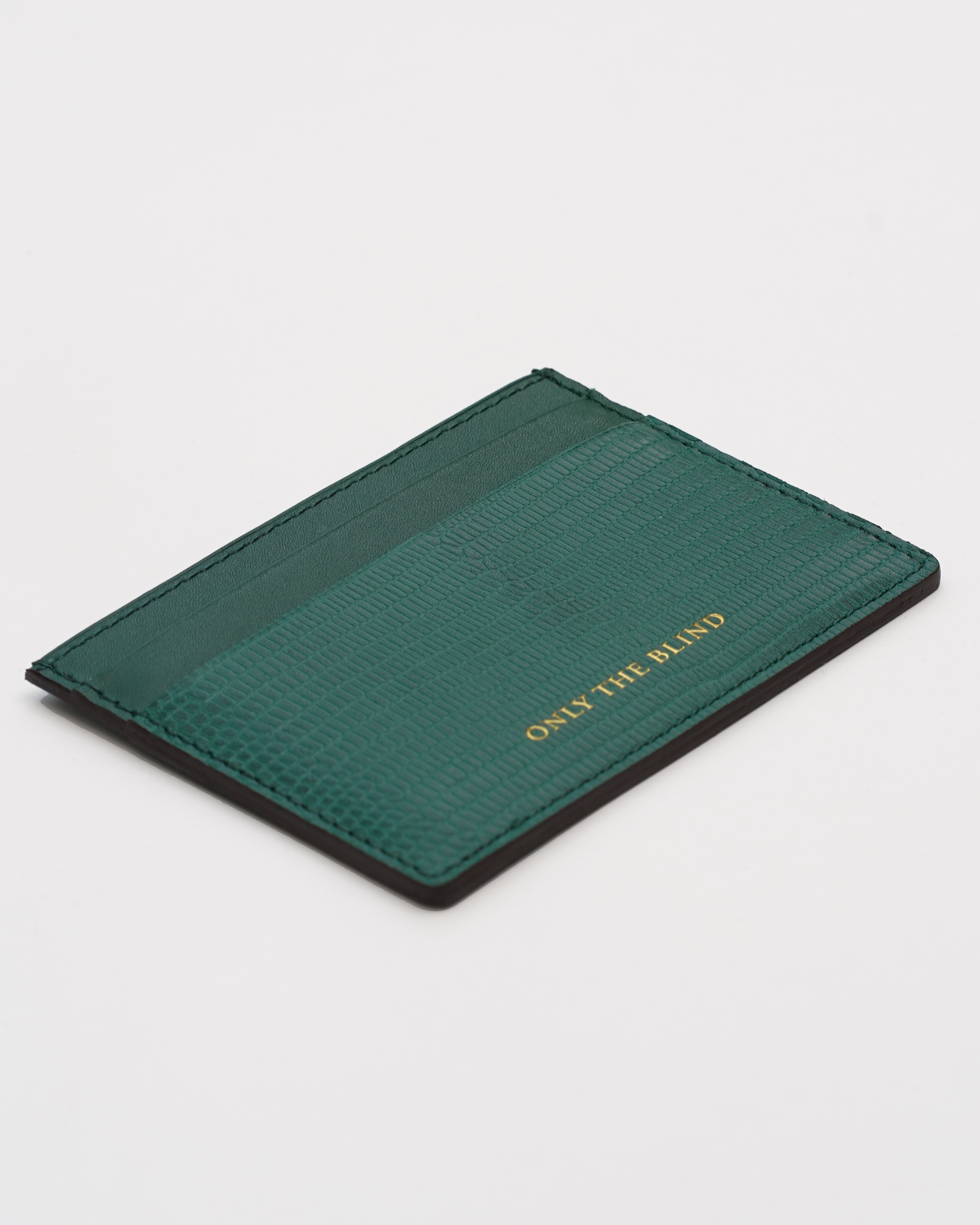 Leather Debossed Card Holder - Woodland Pine - ONLY THE BLIND™