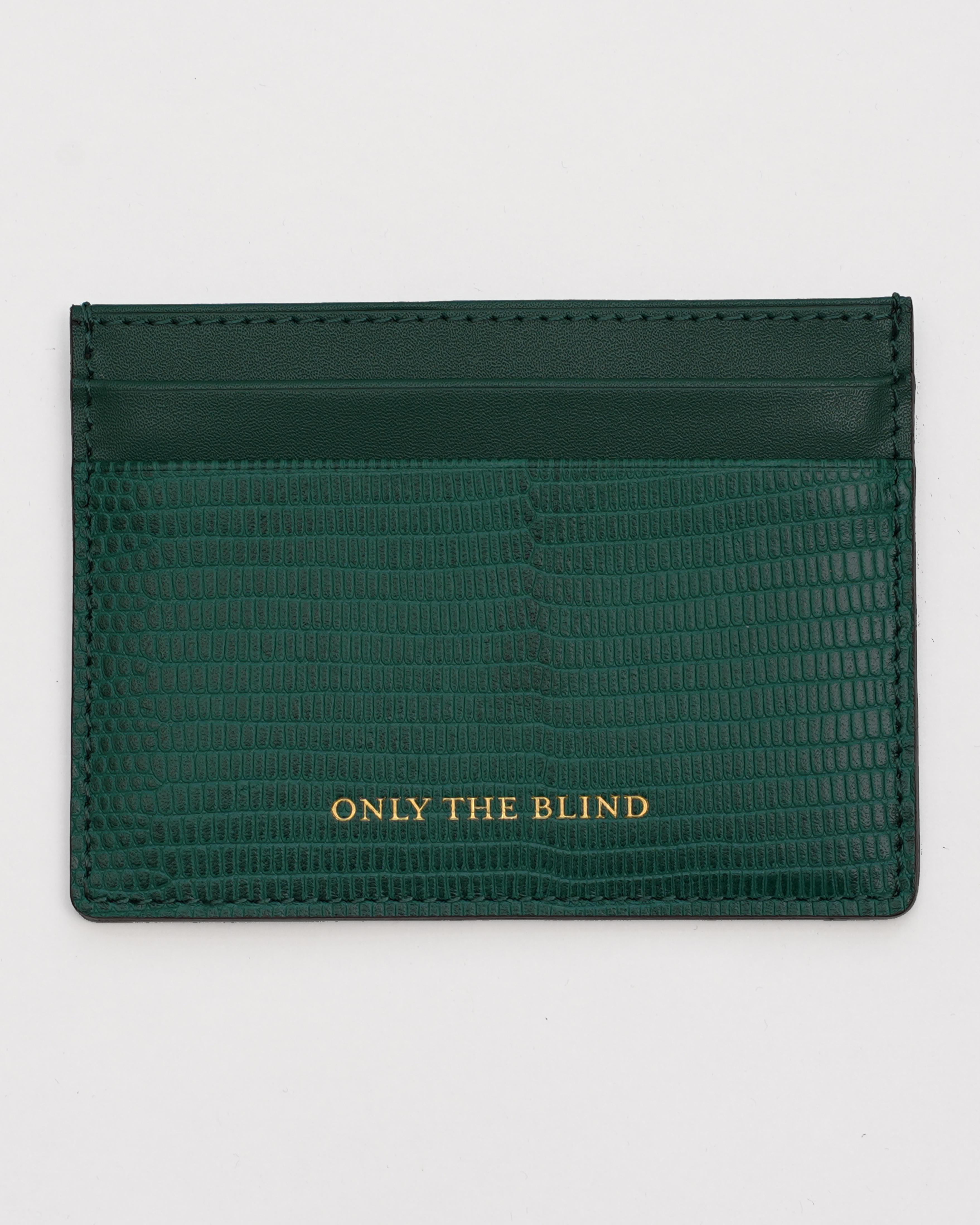 Leather Debossed Card Holder - Woodland Pine - ONLY THE BLIND™