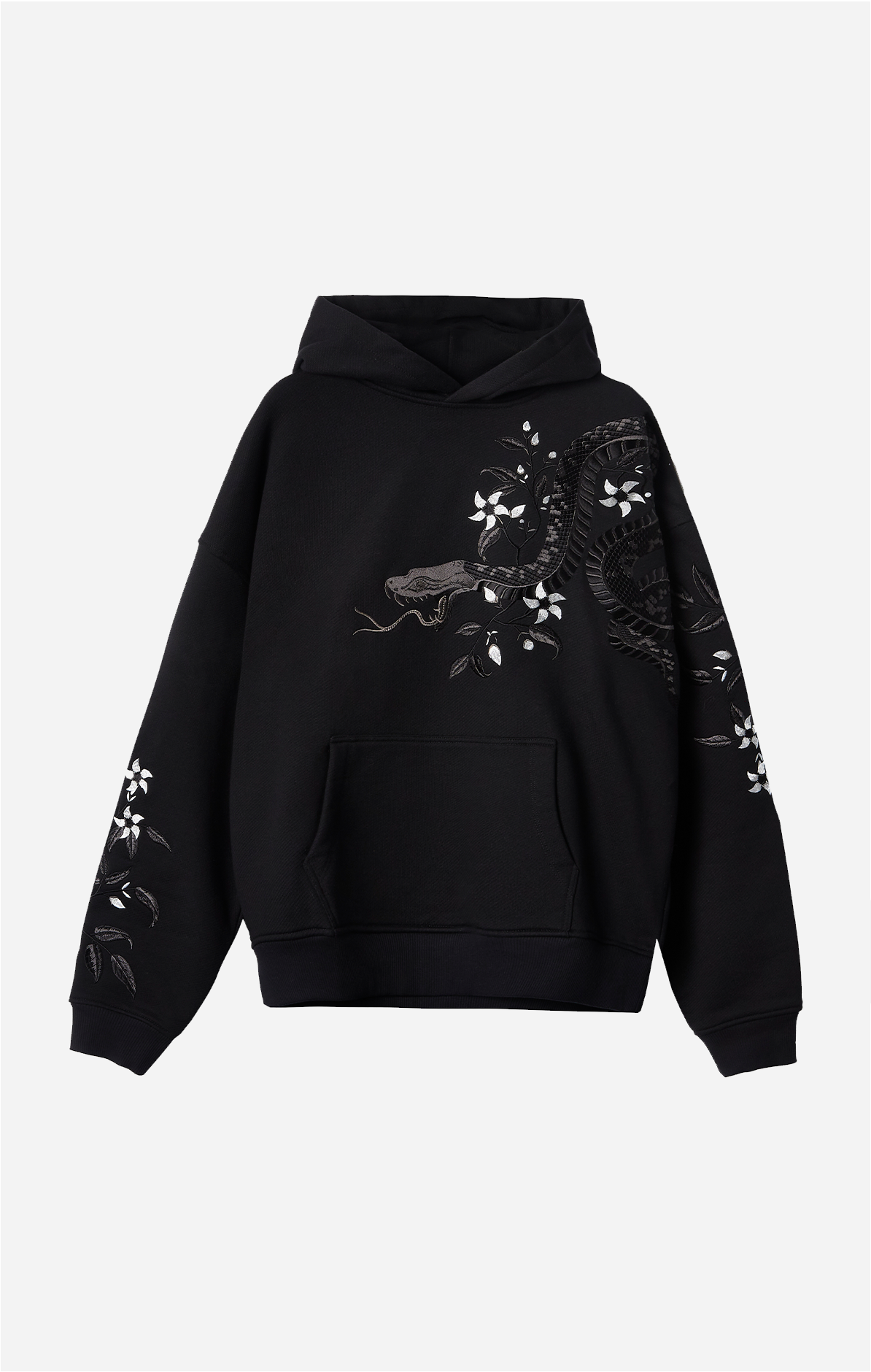 Night Python Embroidered Hoodie - ONLY THE BLIND™
