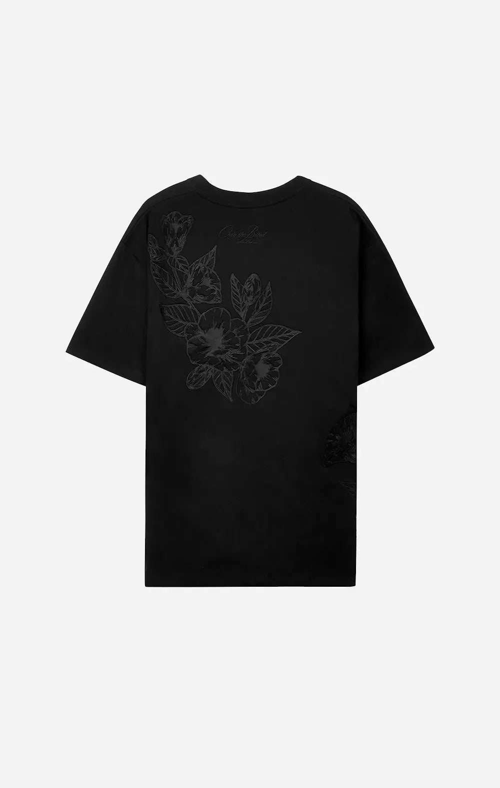 Black Floral Embroidered T-Shirt - ONLY THE BLIND™