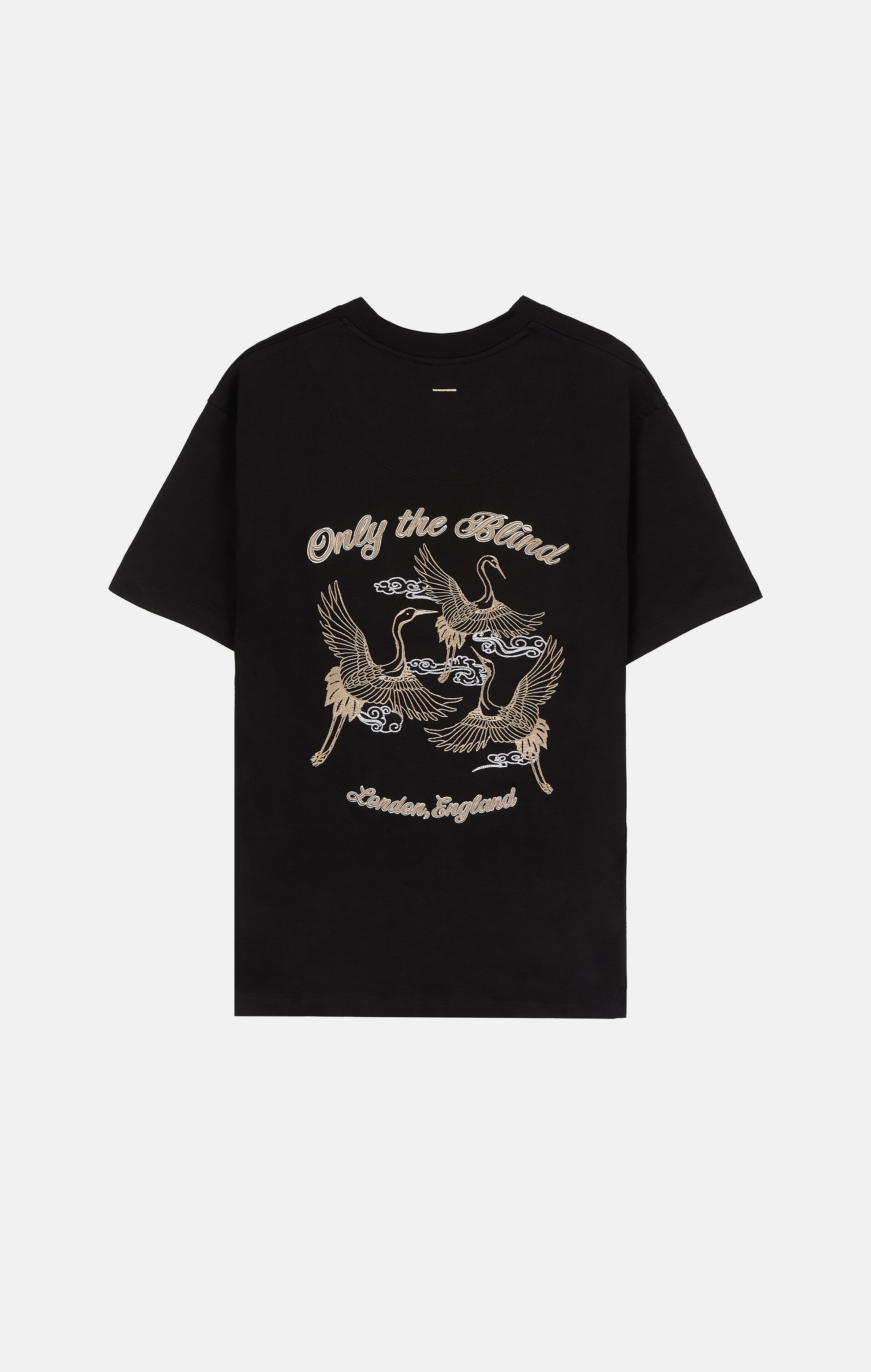Black Summer Crane T-shirt - ONLY THE BLIND™
