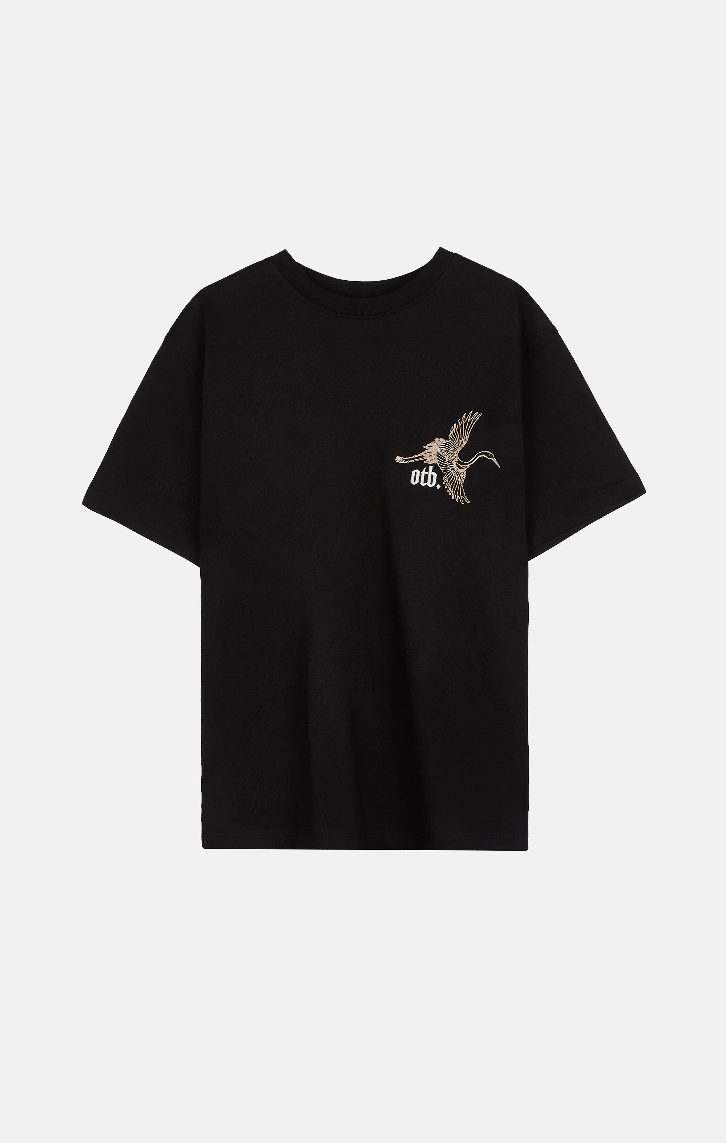 Black Summer Crane T-shirt - ONLY THE BLIND™