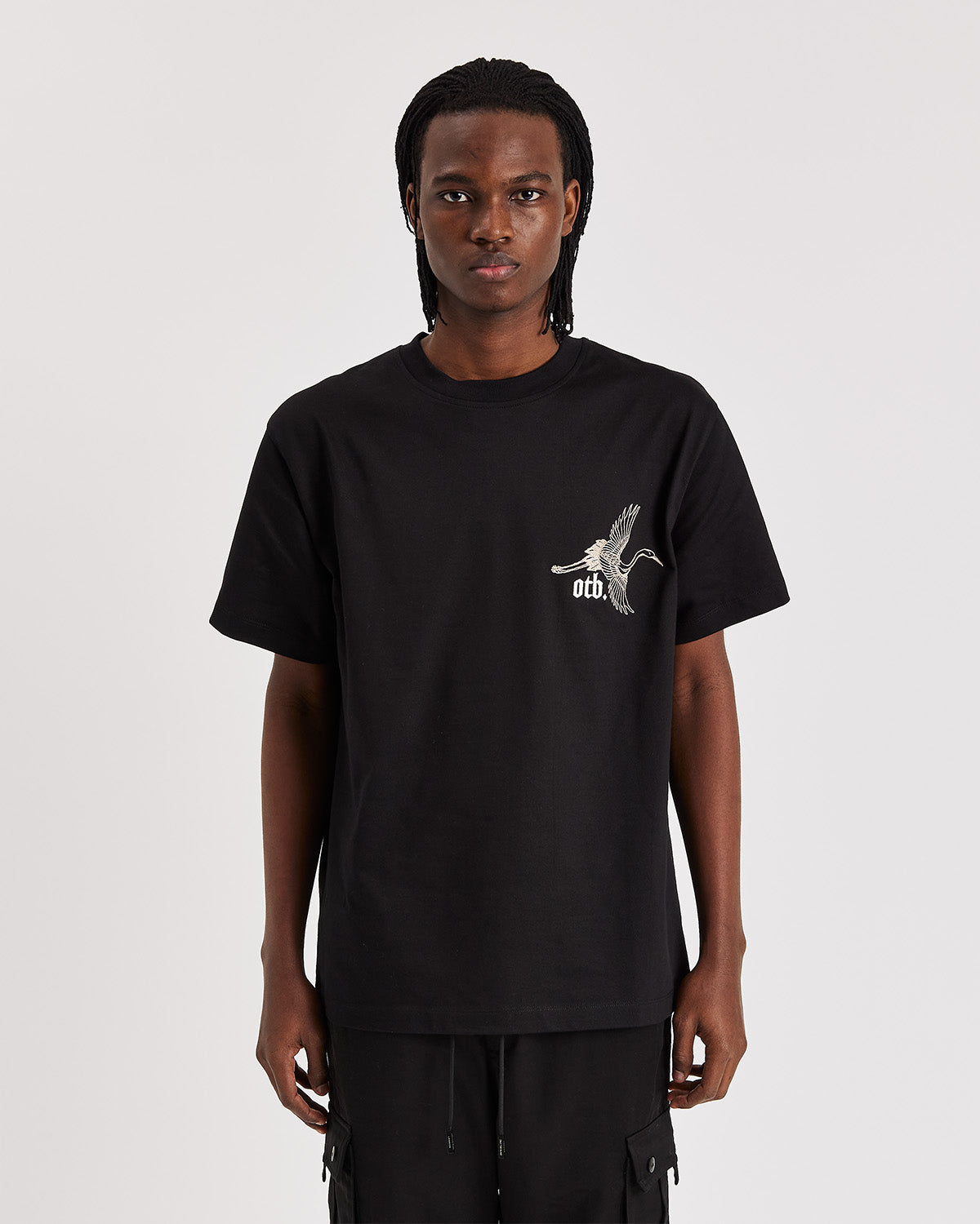 Black Summer Crane T-shirt - ONLY THE BLIND™