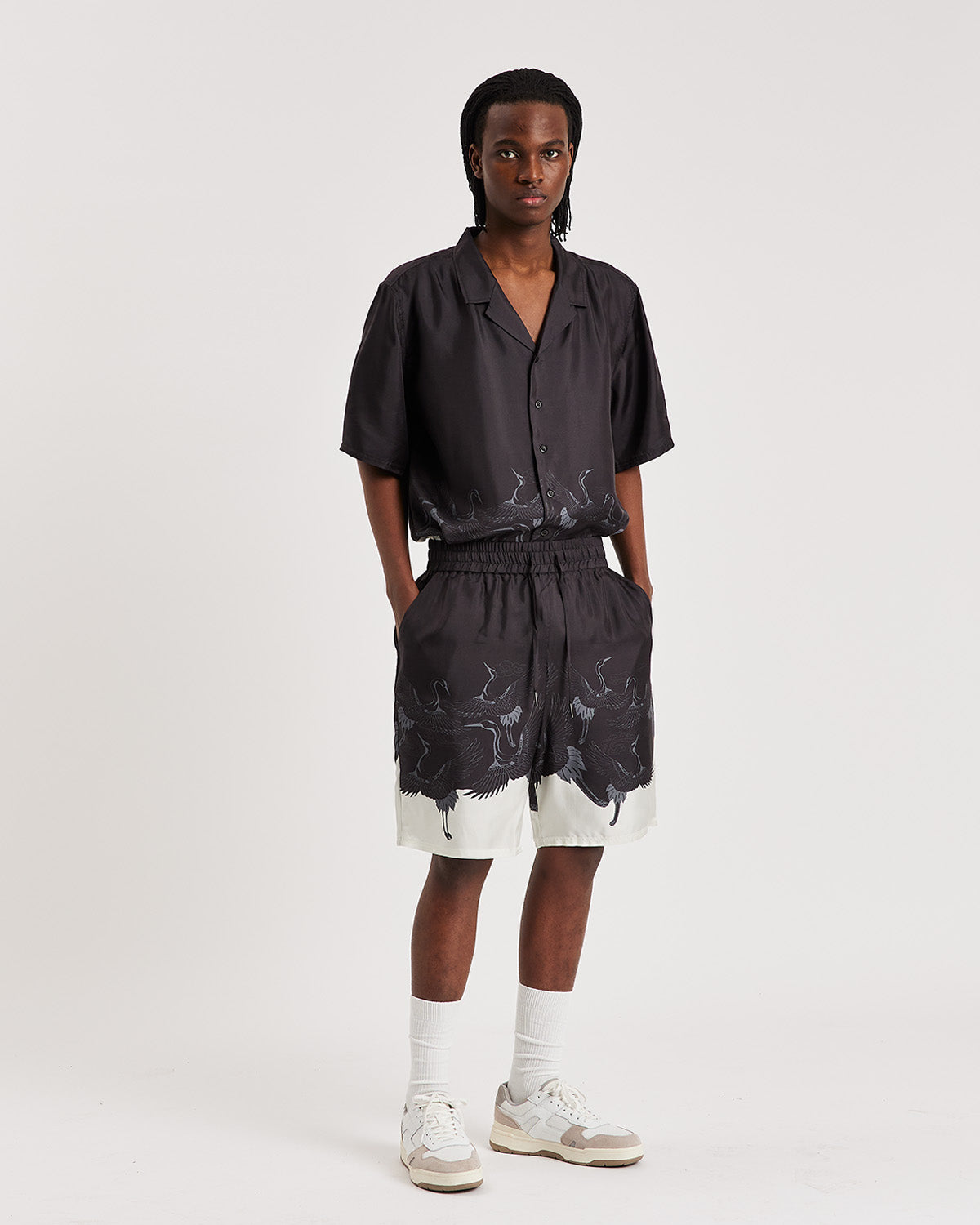 Crane Silk Shorts - ONLY THE BLIND™
