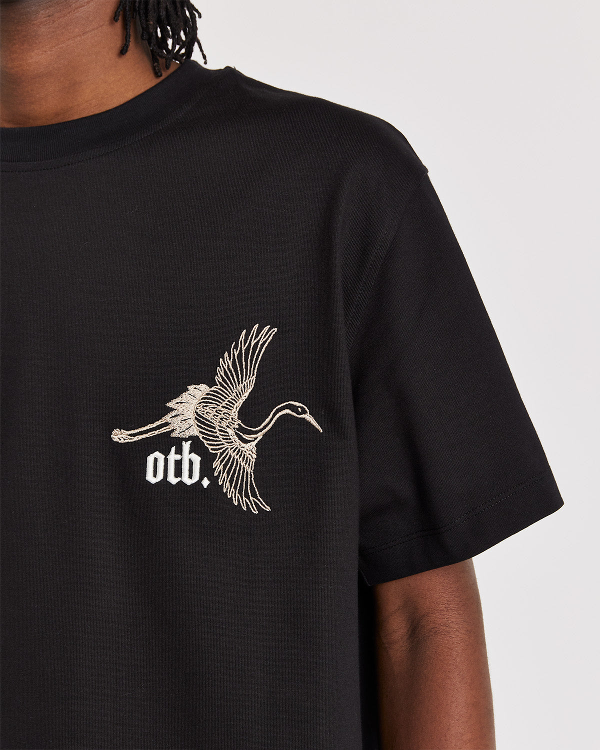 Black Summer Crane T-shirt - ONLY THE BLIND™