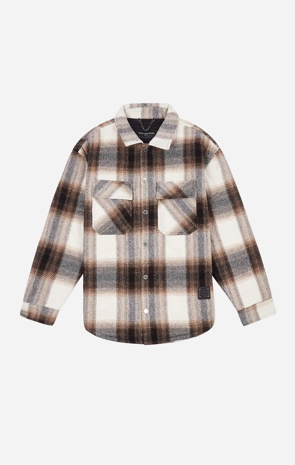 Taupe Quilted Flannel Shirt - ONLY THE BLIND™
