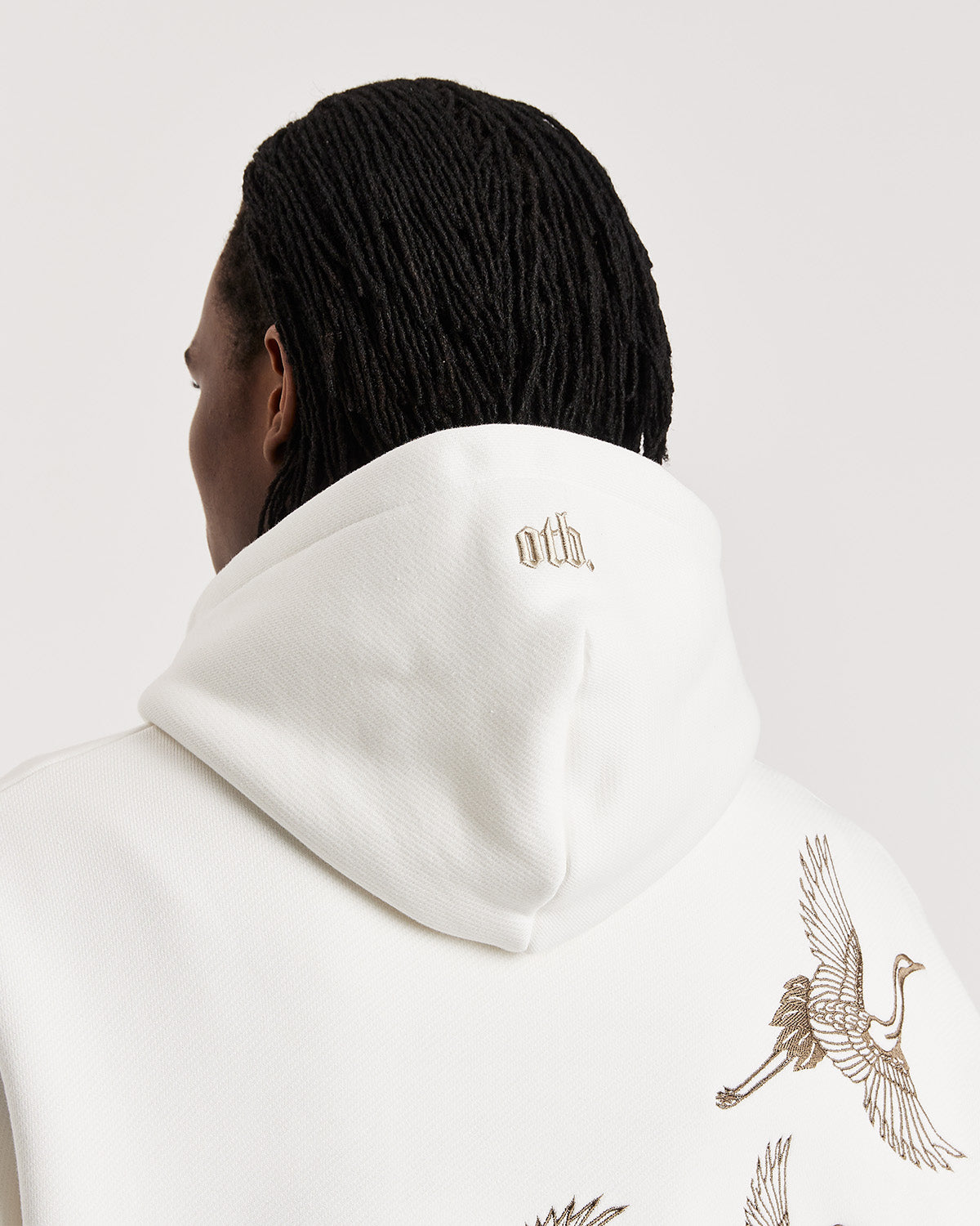 Vintage White Crane Hood - ONLY THE BLIND™