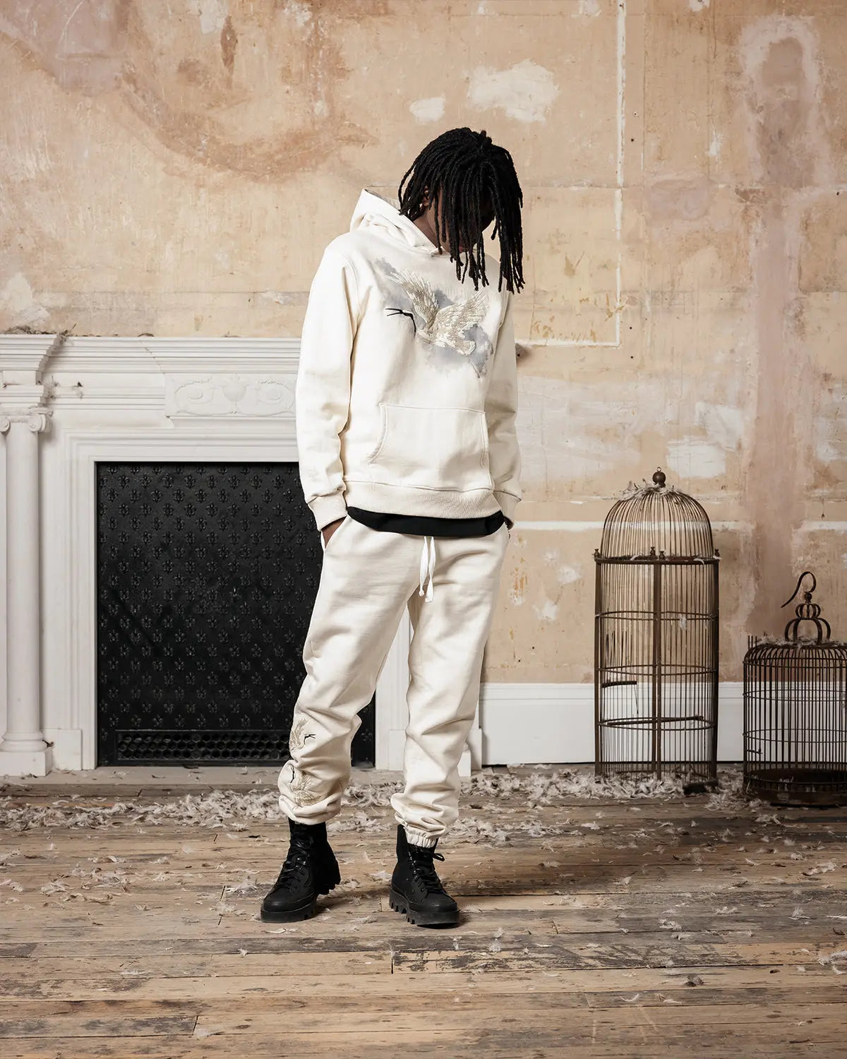 Beige Heron Hoodie - ONLY THE BLIND™