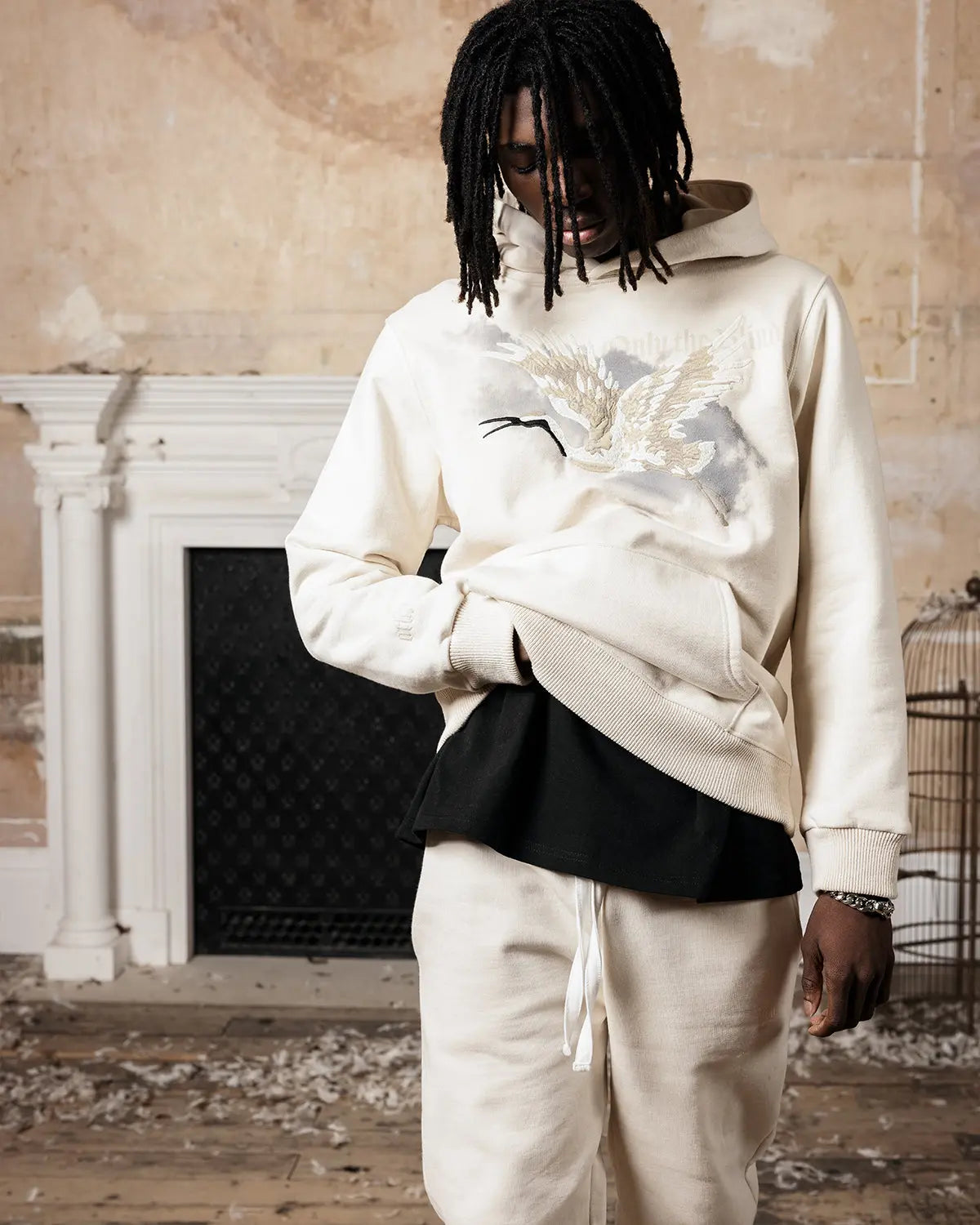 Beige Heron Hoodie - ONLY THE BLIND™