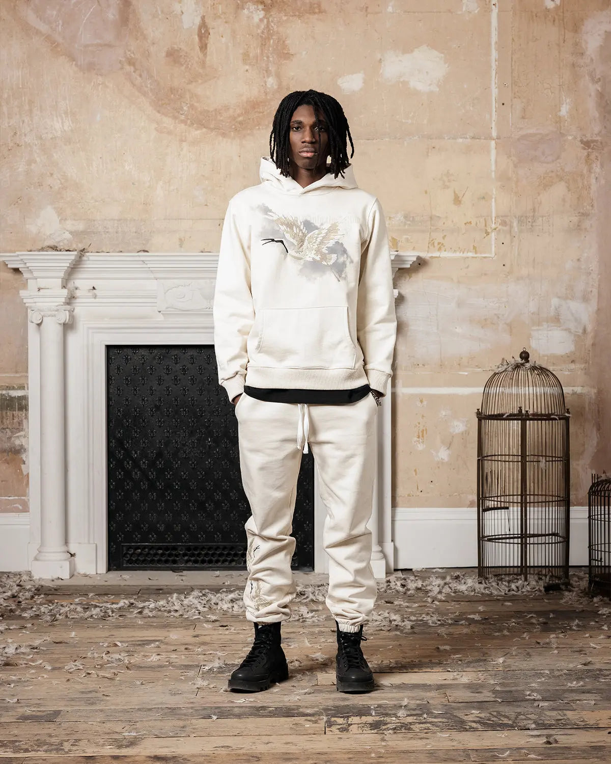 Beige Heron Hoodie - ONLY THE BLIND™