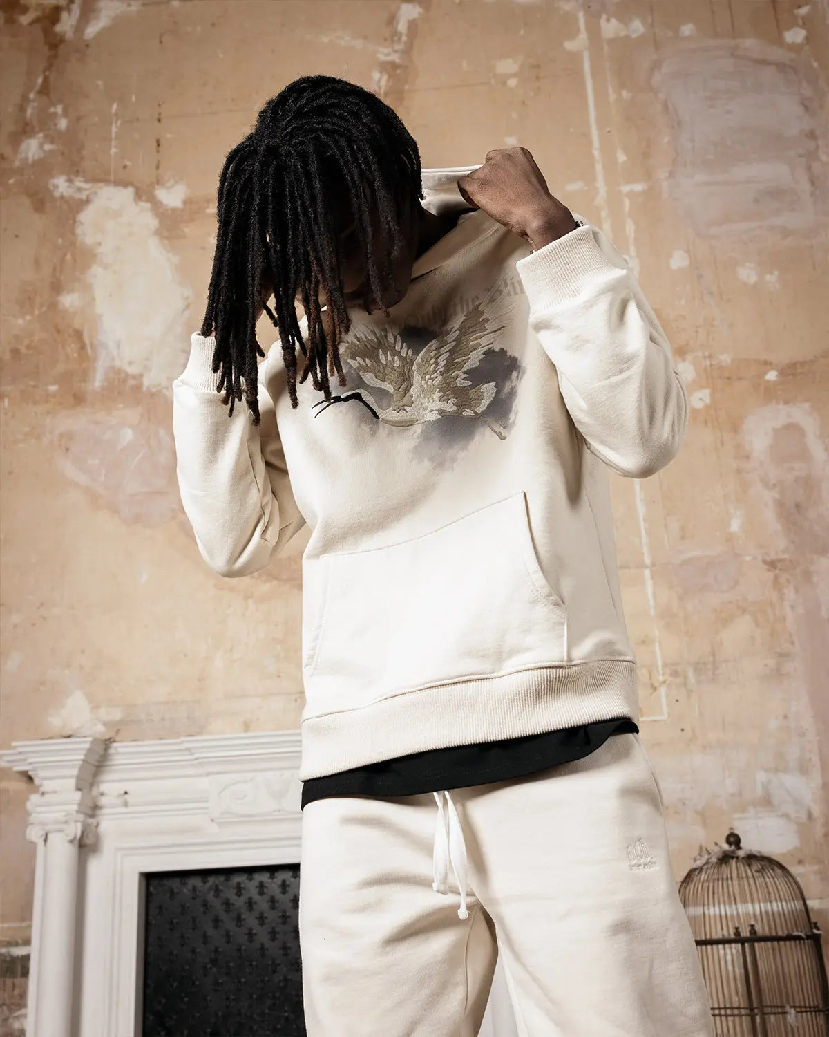 Beige Heron Hoodie - ONLY THE BLIND™