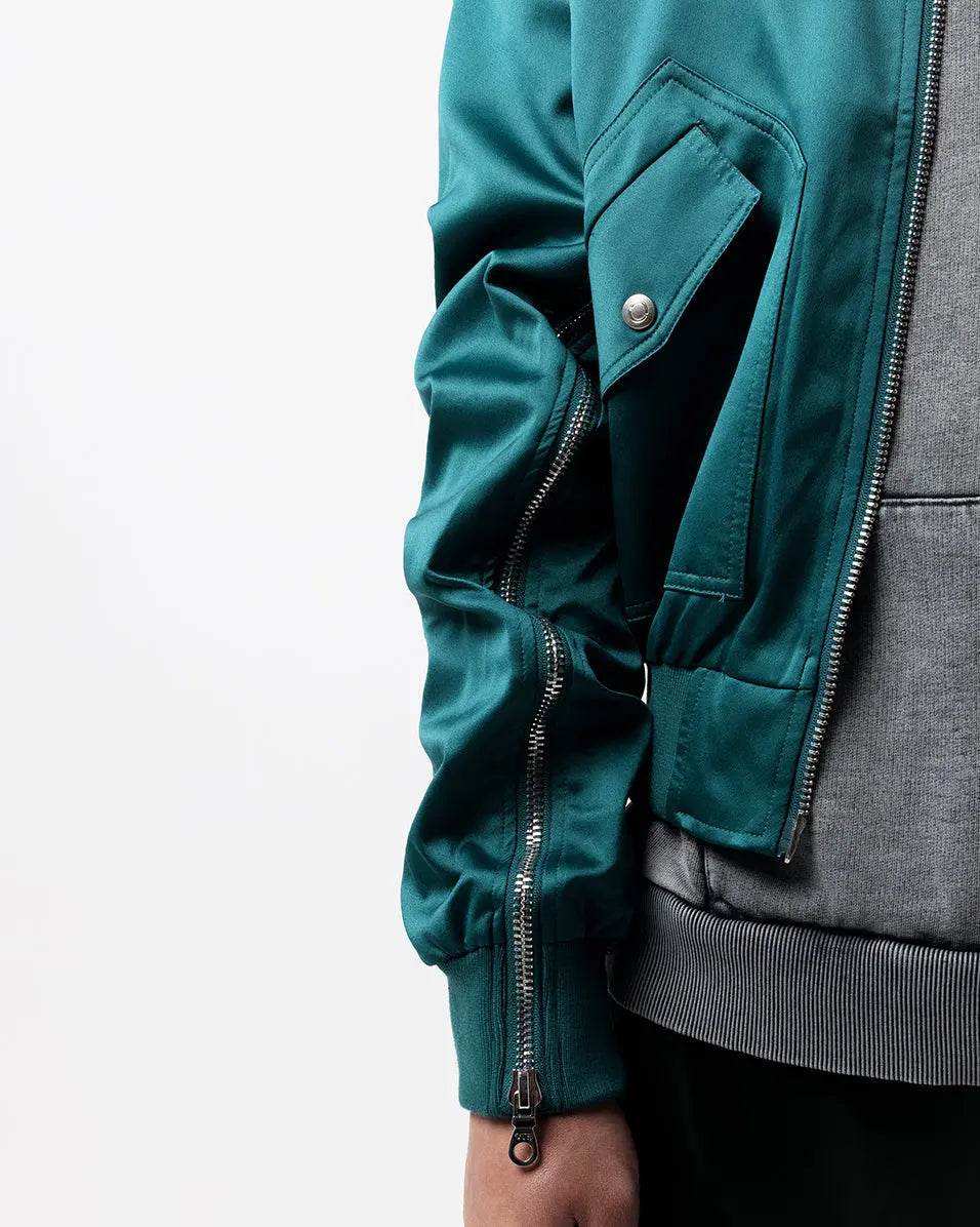 Signature Satin Pine Bomber Jacket - ONLY THE BLIND™
