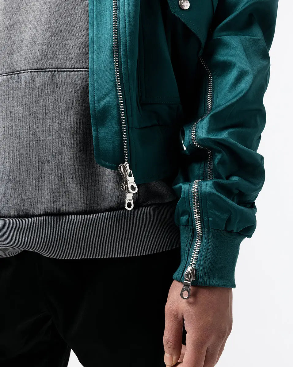 Signature Satin Pine Bomber Jacket - ONLY THE BLIND™