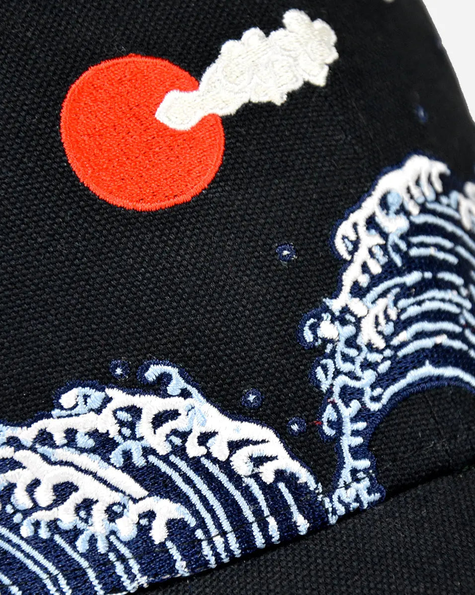 Wave Black Baseball Cap ONLY THE BLIND