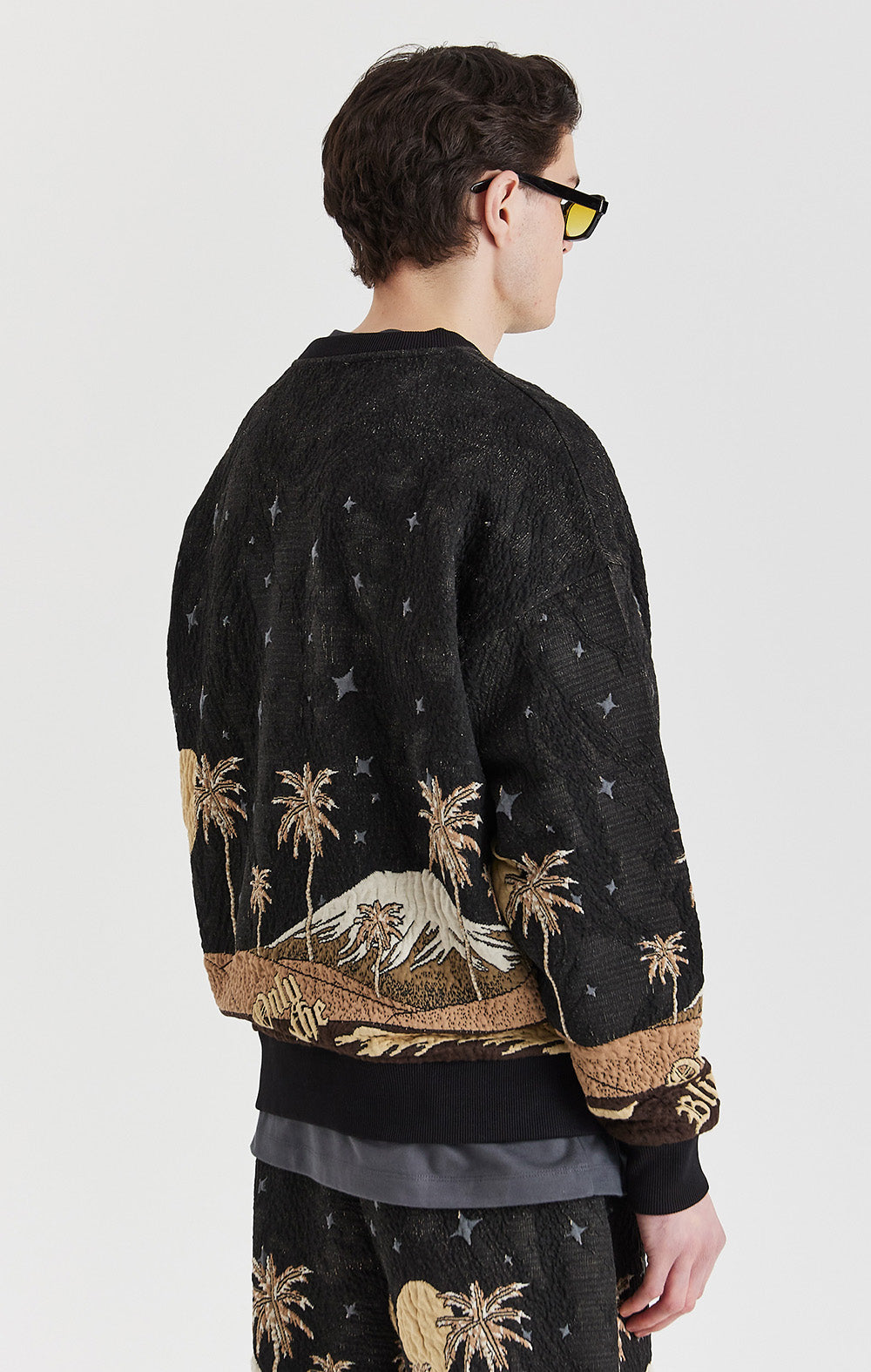 Sepia Mountain Jacquard Sweatshirt - ONLY THE BLIND™
