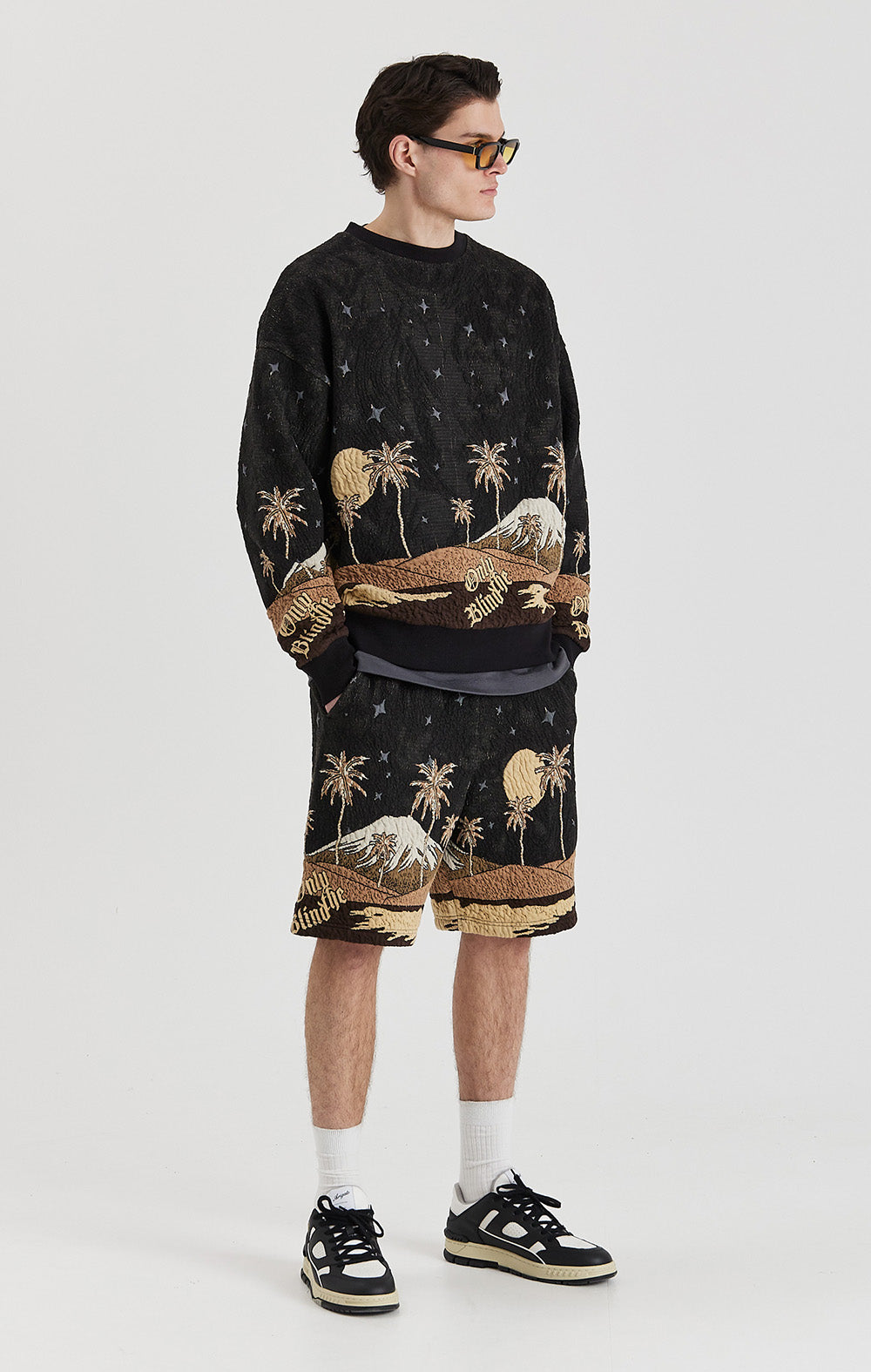Sepia Mountain Jacquard Shorts - ONLY THE BLIND™