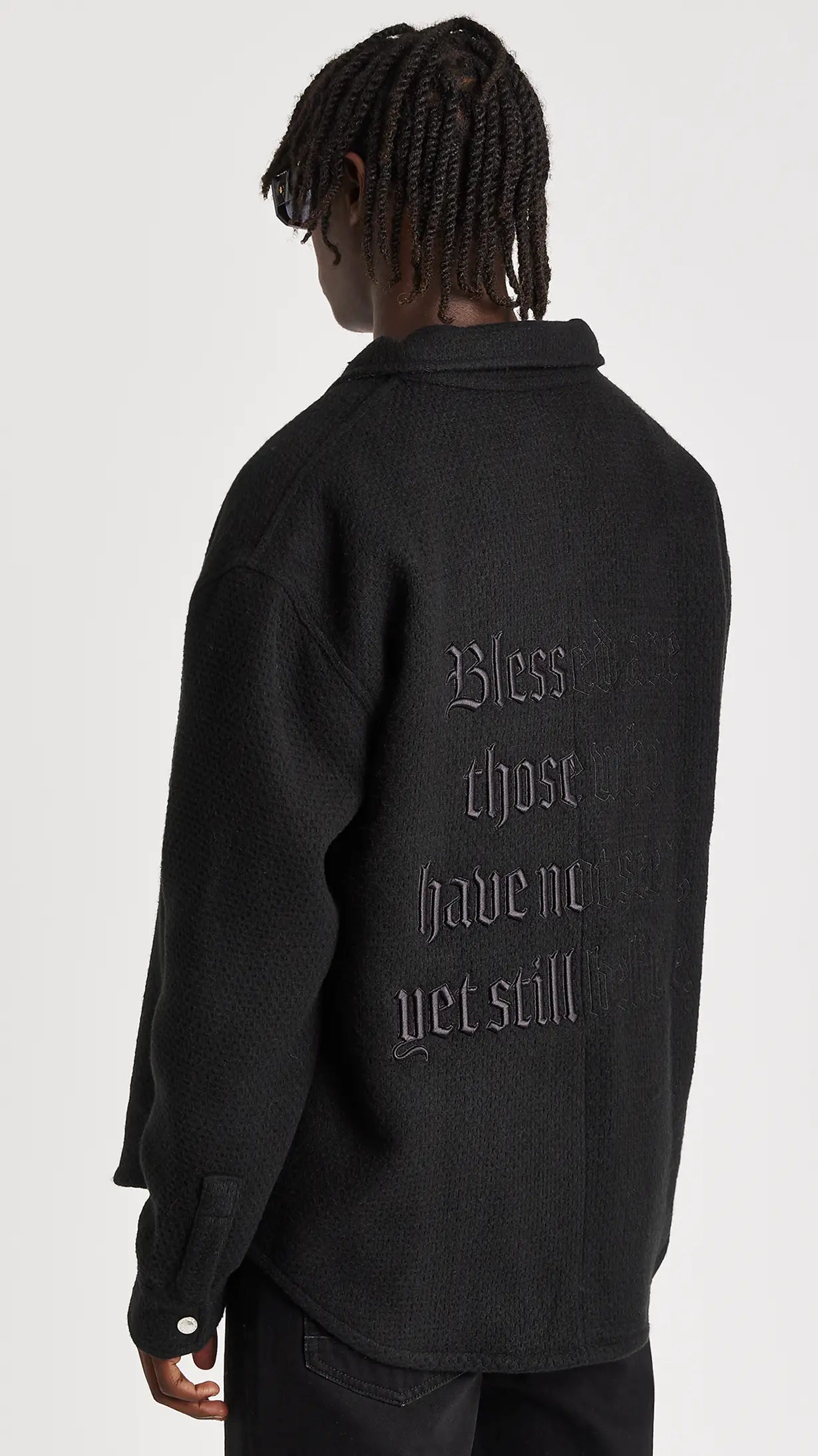 Black Split Statement Shirt - ONLY THE BLIND™