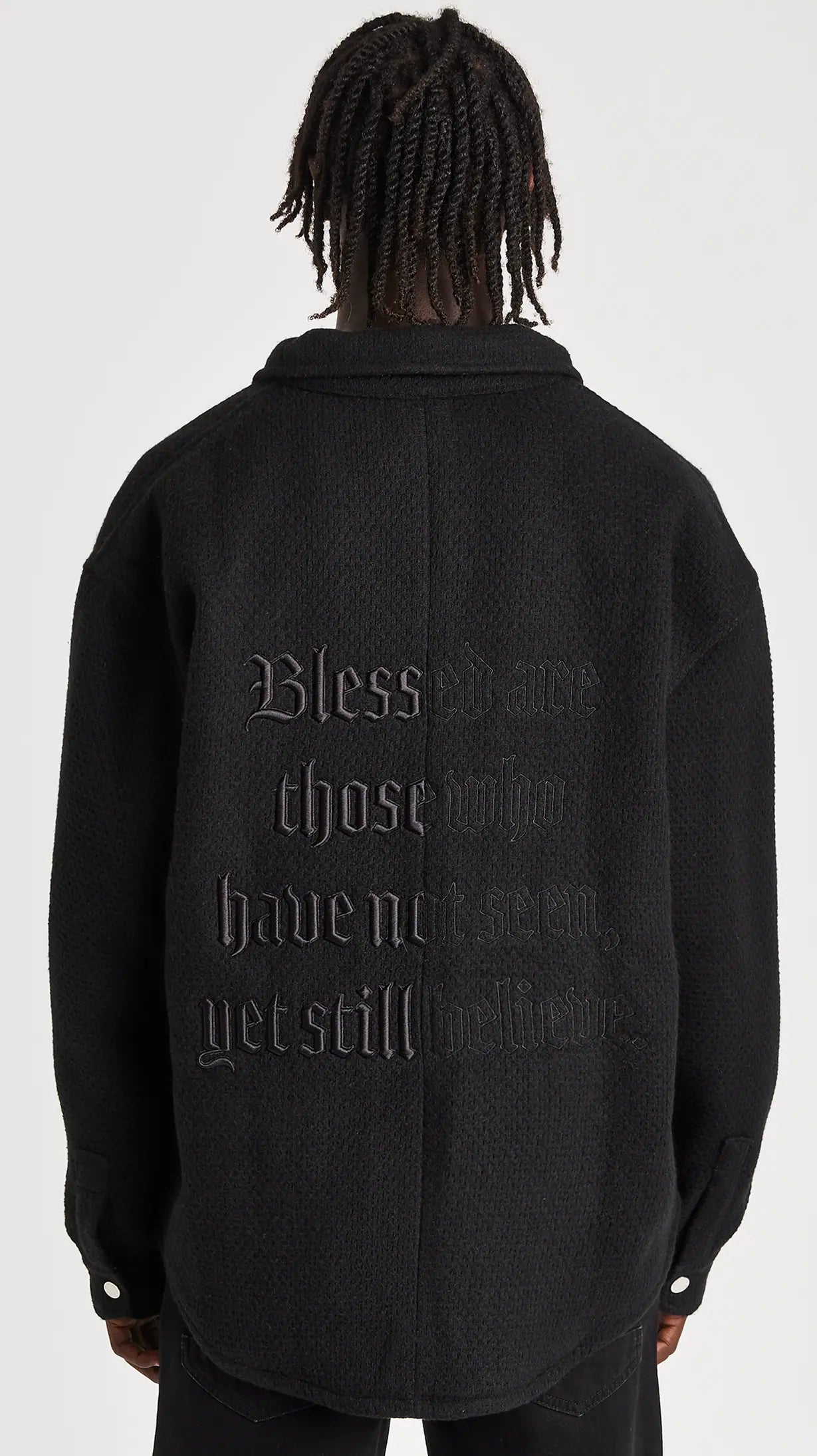 Black Split Statement Shirt - ONLY THE BLIND™