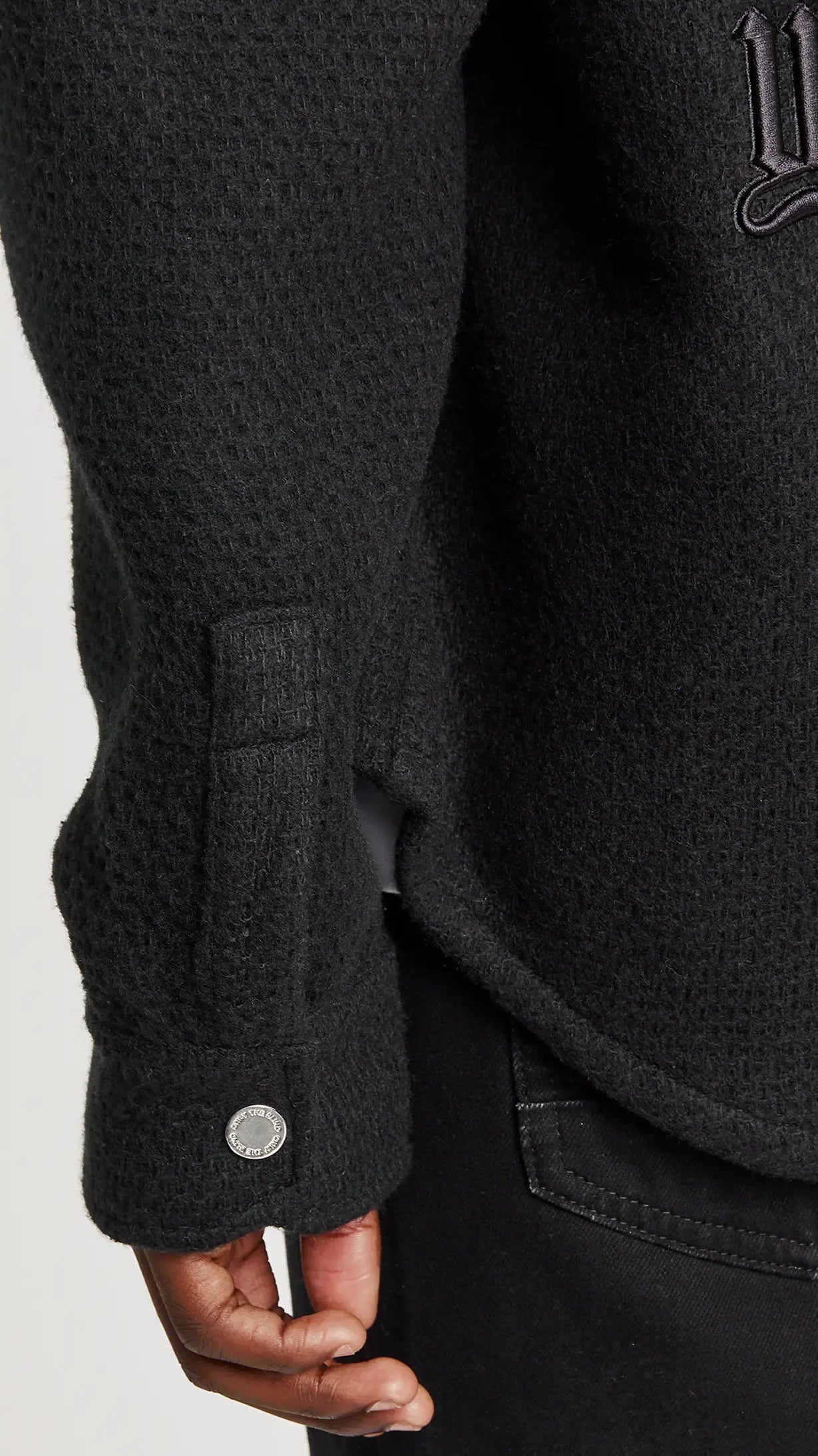 Black Split Statement Shirt - ONLY THE BLIND™