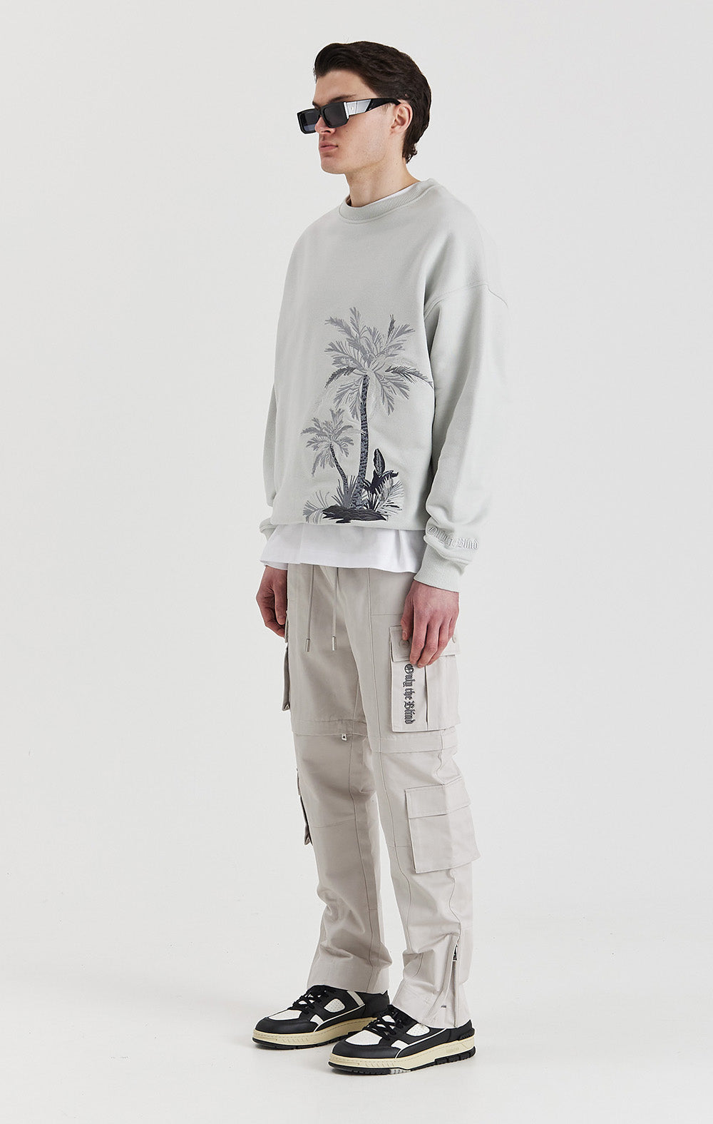 Lunar Rock Palm Crewneck - ONLY THE BLIND™