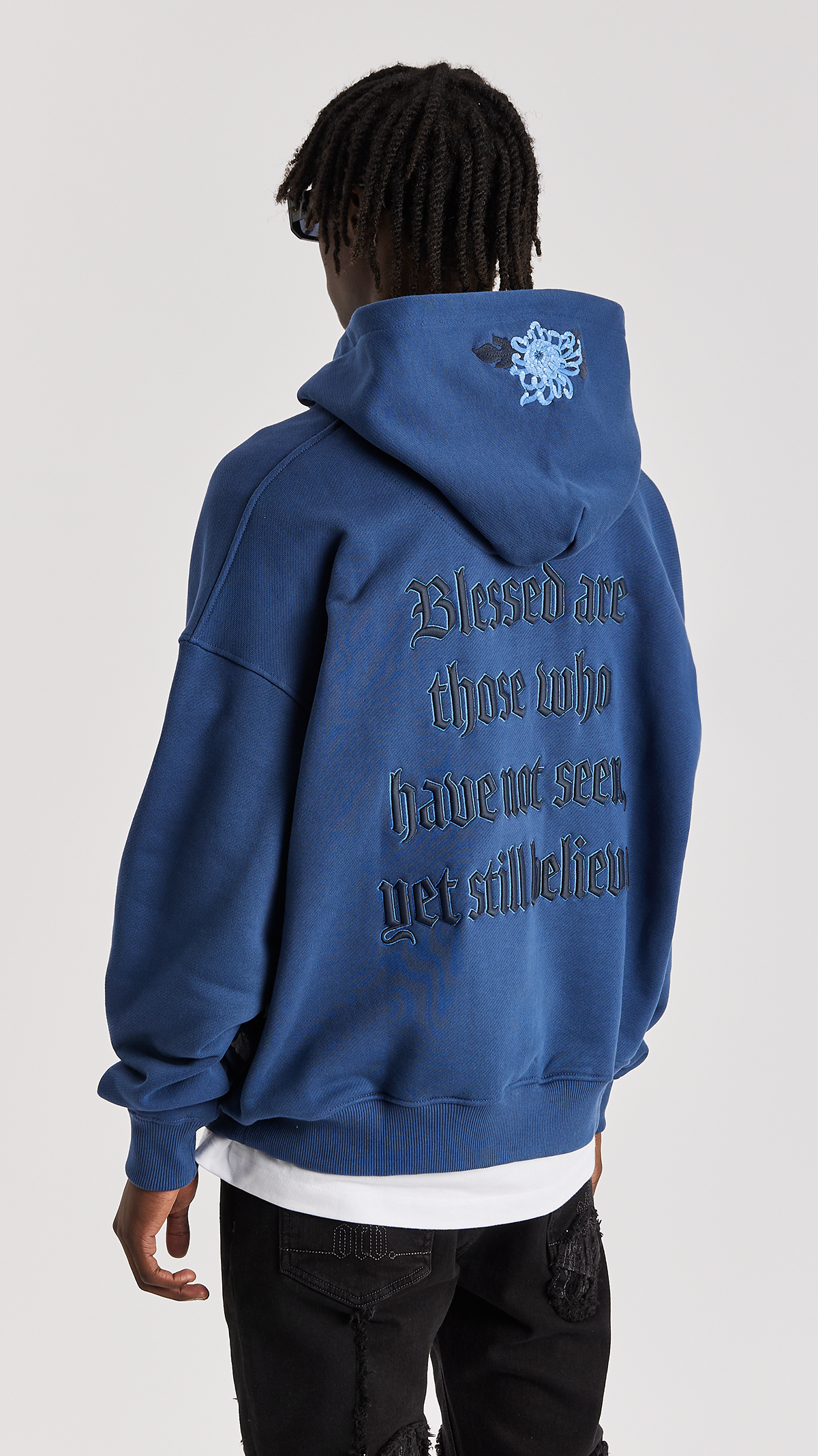 Azure Tiger Statement Hoodie - ONLY THE BLIND™
