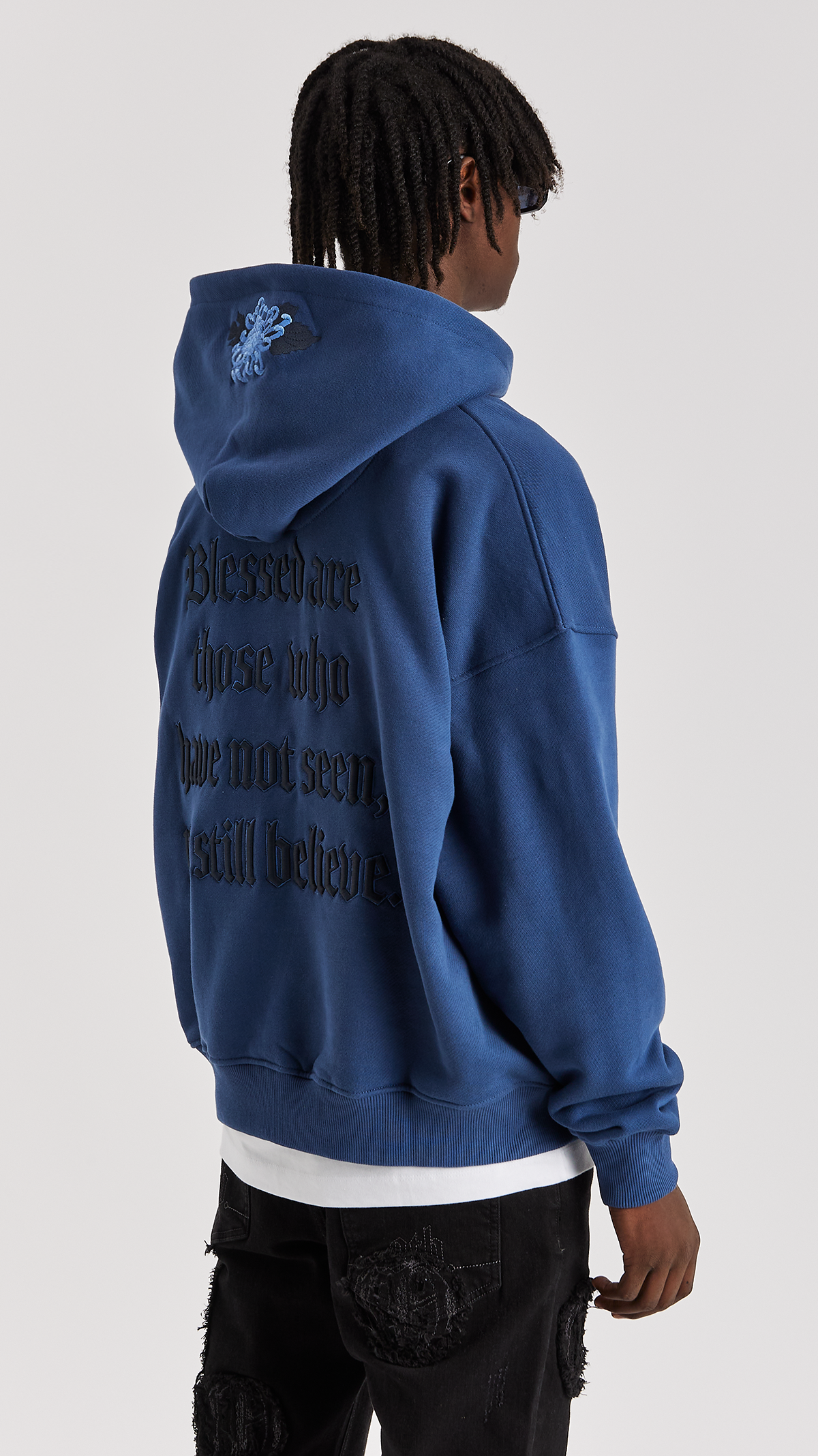 Azure Tiger Statement Hoodie - ONLY THE BLIND™