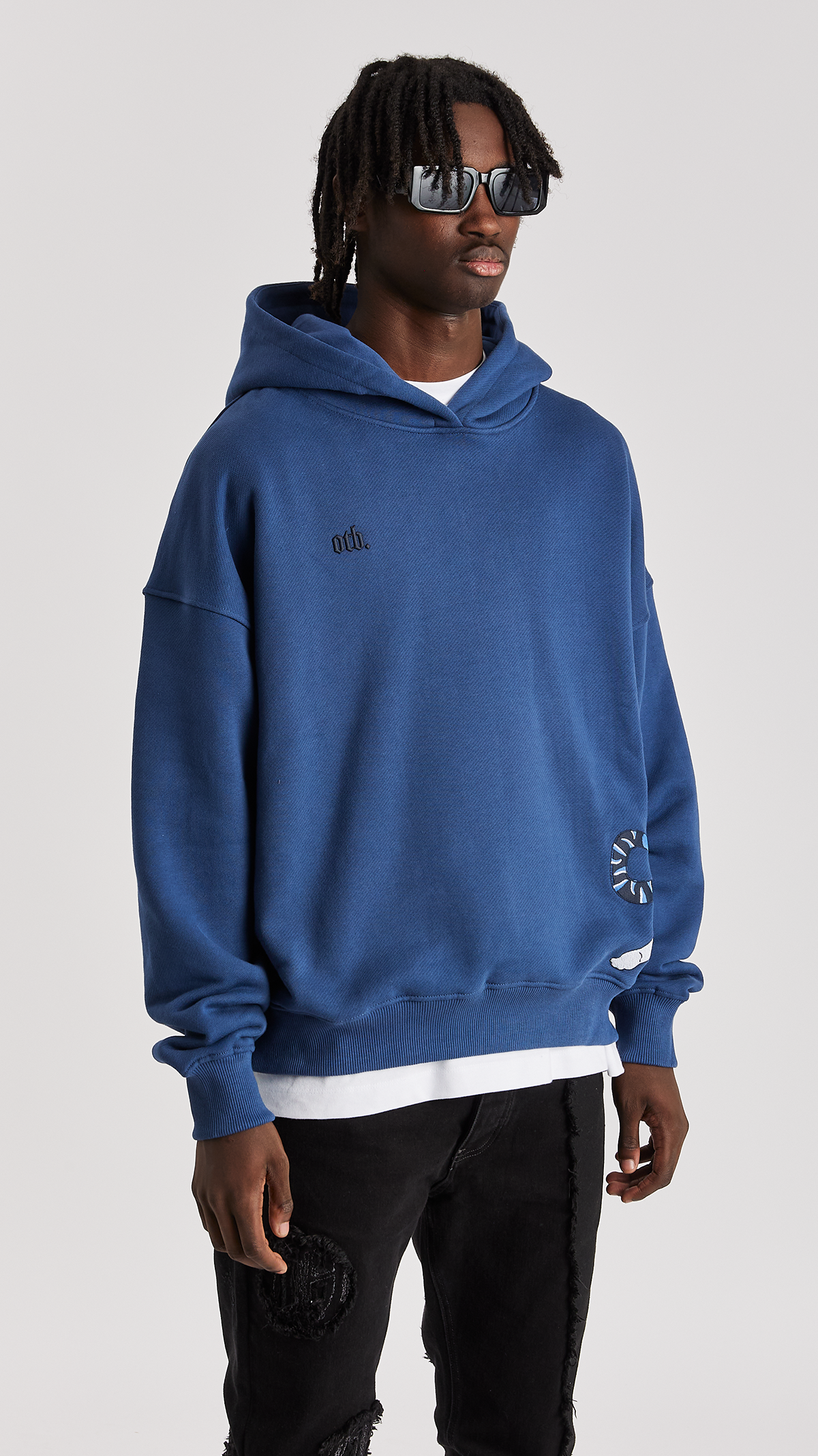Azure Tiger Statement Hoodie - ONLY THE BLIND™