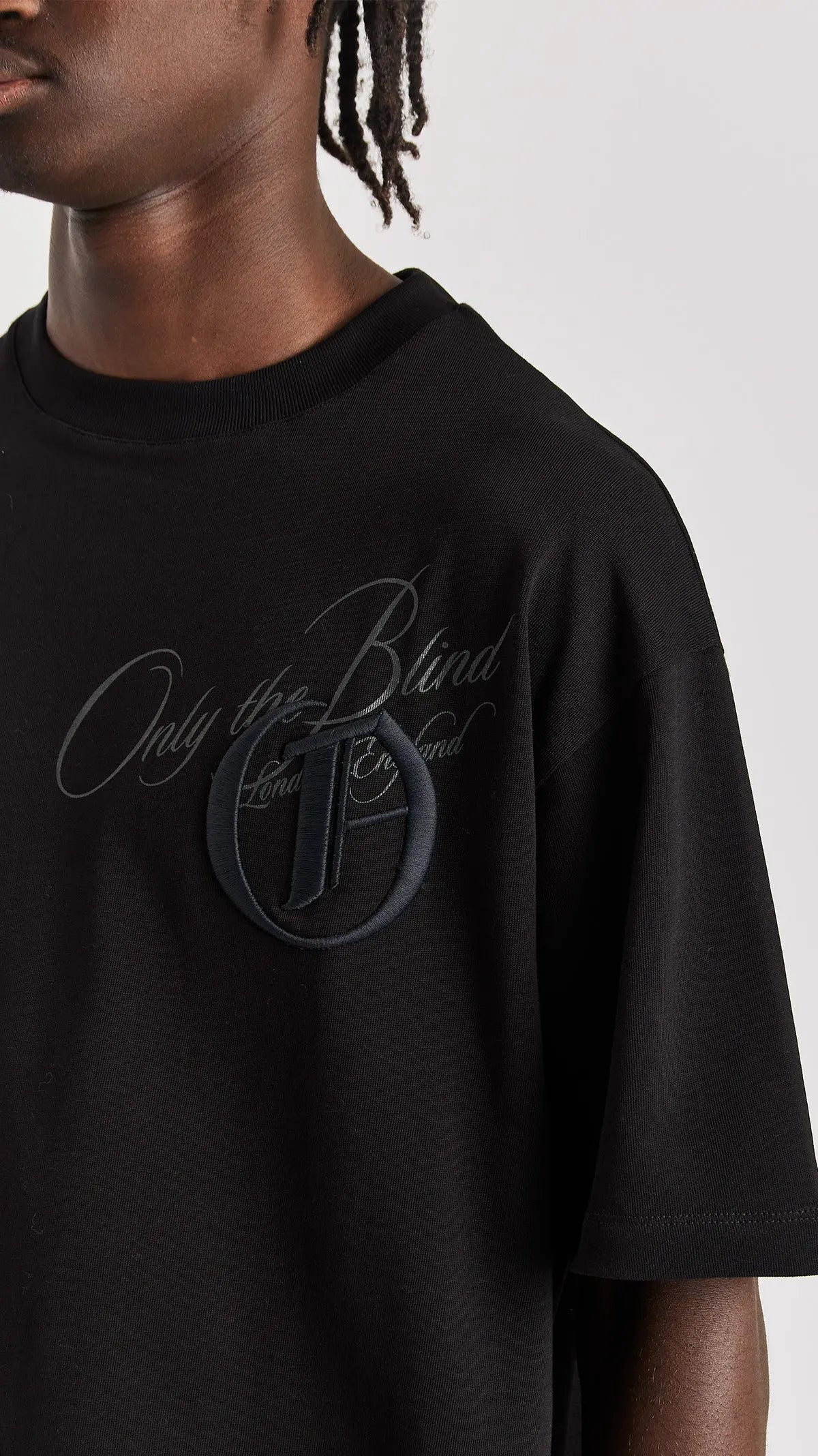 Black Crew Logo T-Shirt - ONLY THE BLIND™
