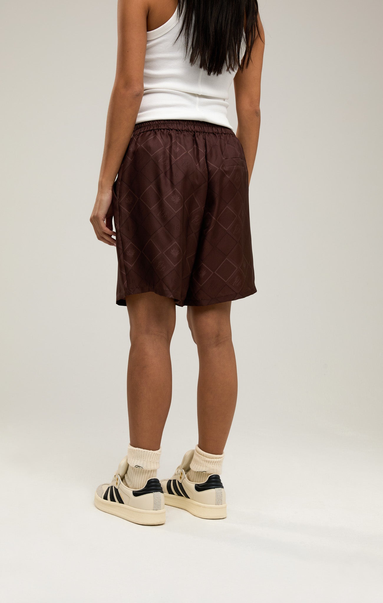 FADED MONOGRAM SILK SHORTS