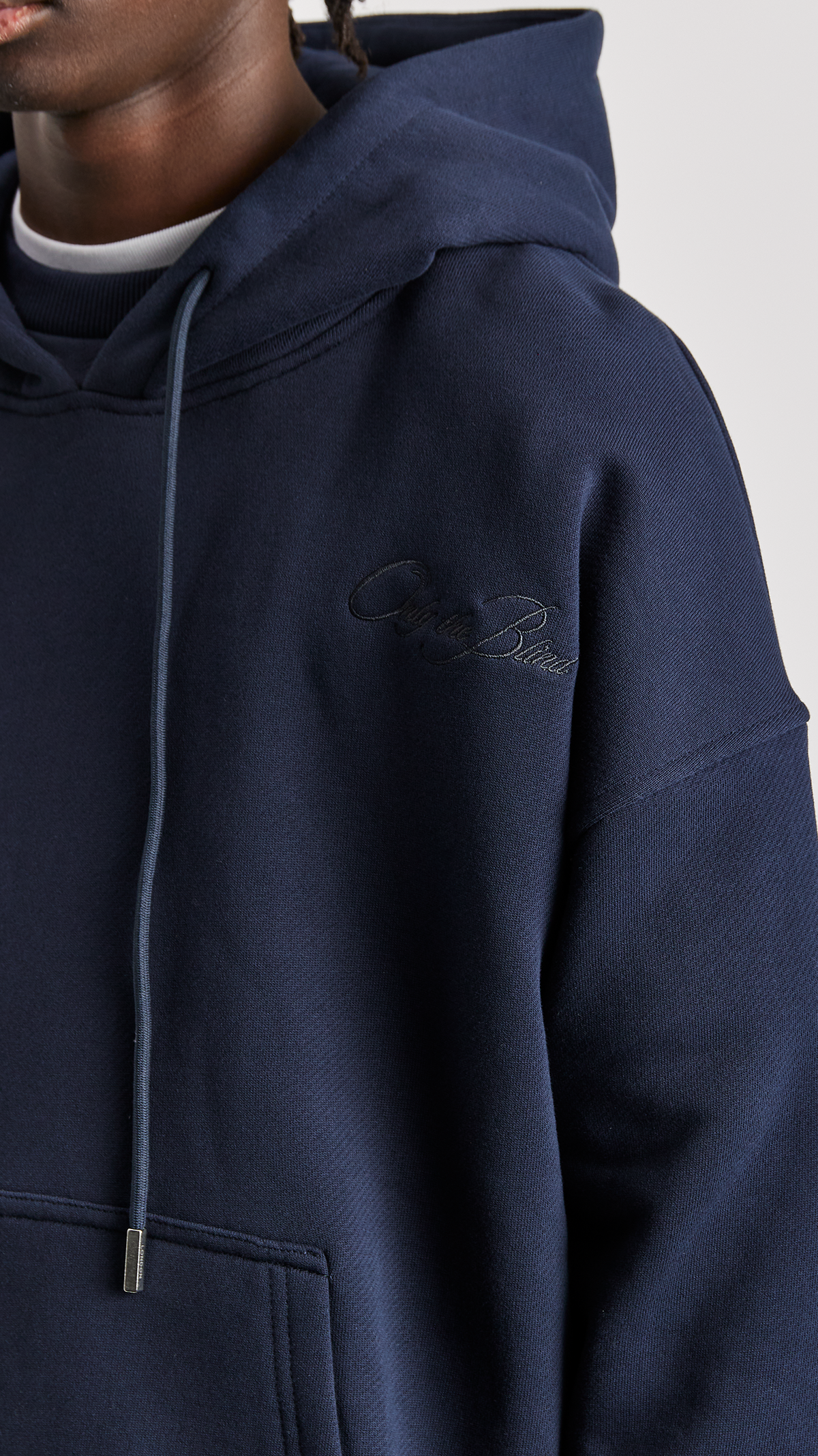 Navy Waters Twin Rib Hoodie - ONLY THE BLIND™