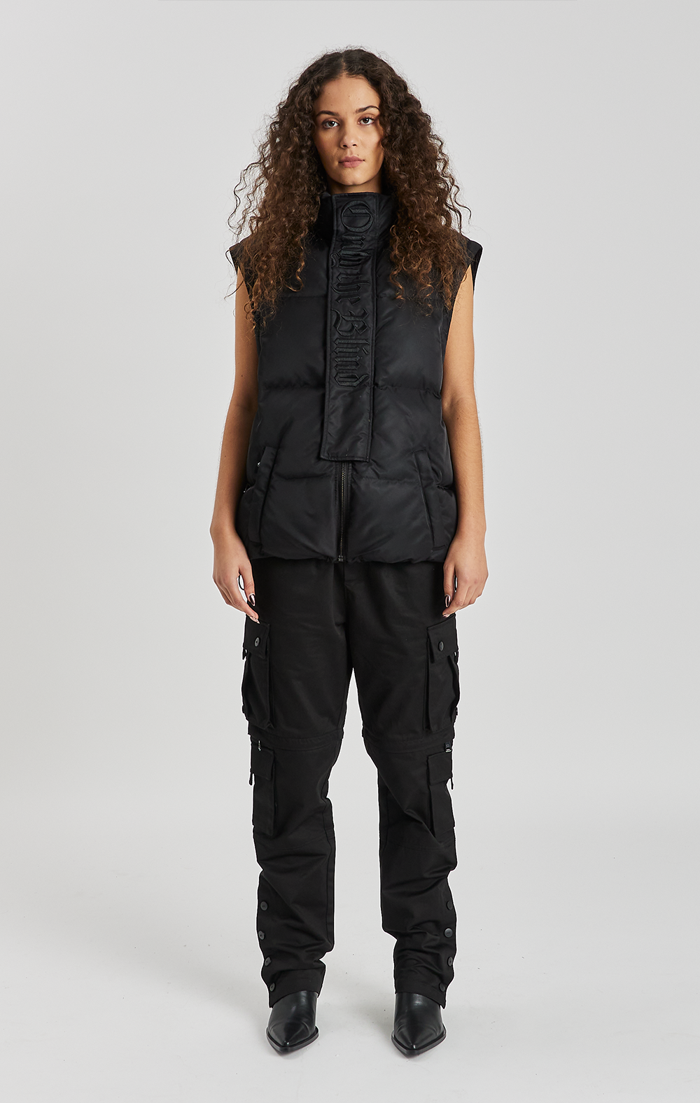 Triple Black Two-In-One Puffer