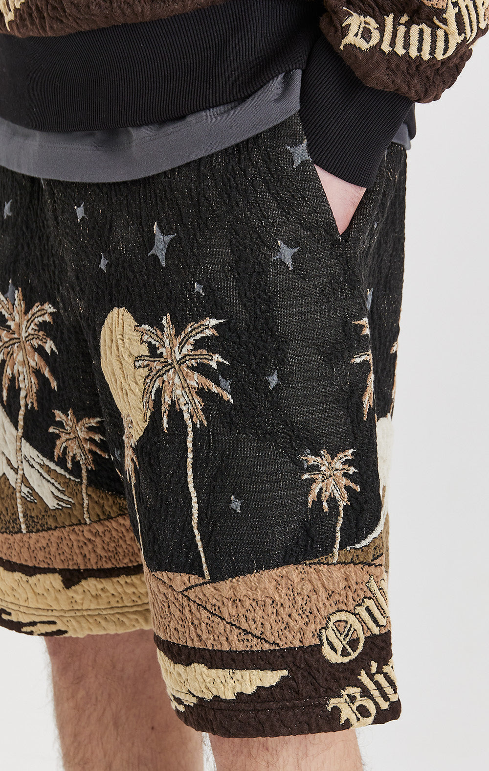 Sepia Mountain Jacquard Shorts - ONLY THE BLIND™