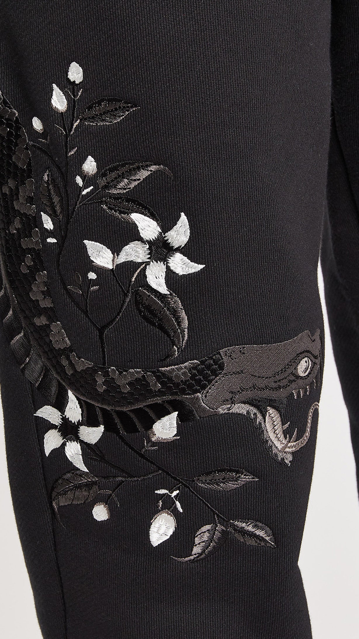 Night Python Embroidered Sweatpants - ONLY THE BLIND™