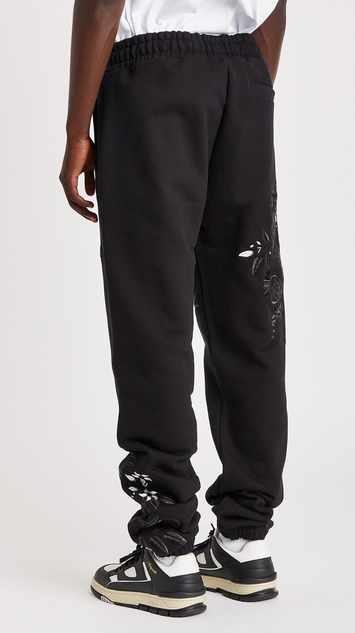 Night Python Embroidered Sweatpants