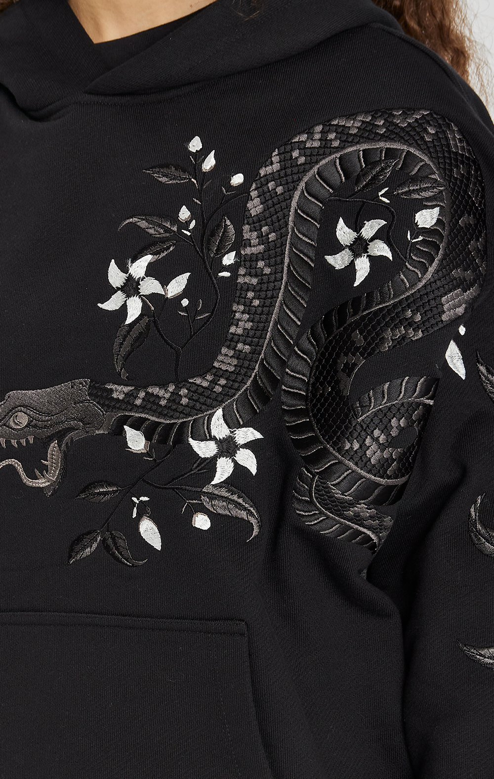 Night Python Embroidered Hoodie - ONLY THE BLIND™