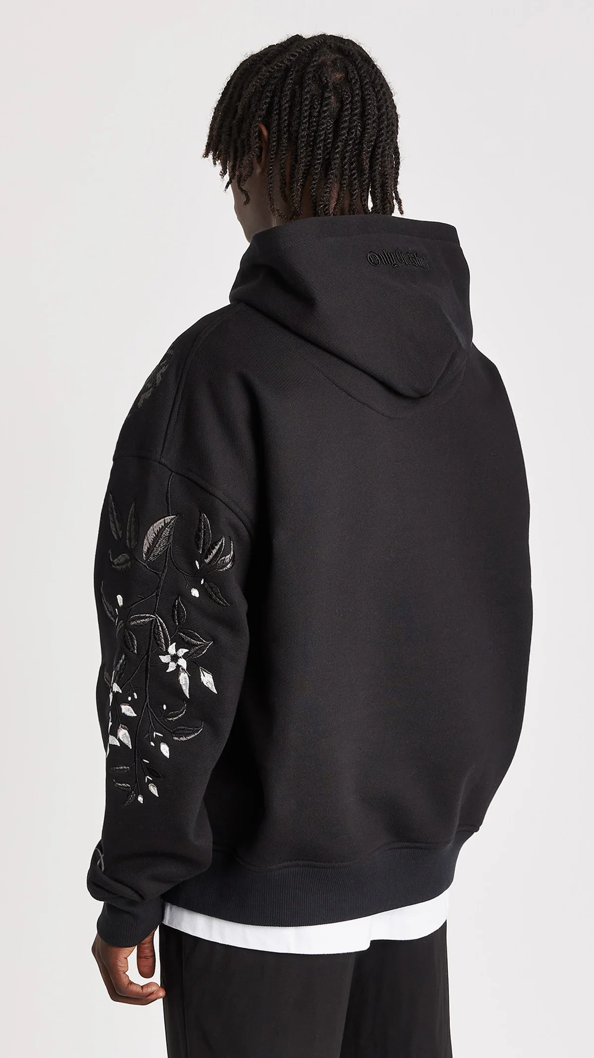 NIGHT PYTHON EMBROIDERED HOODIE 'X'