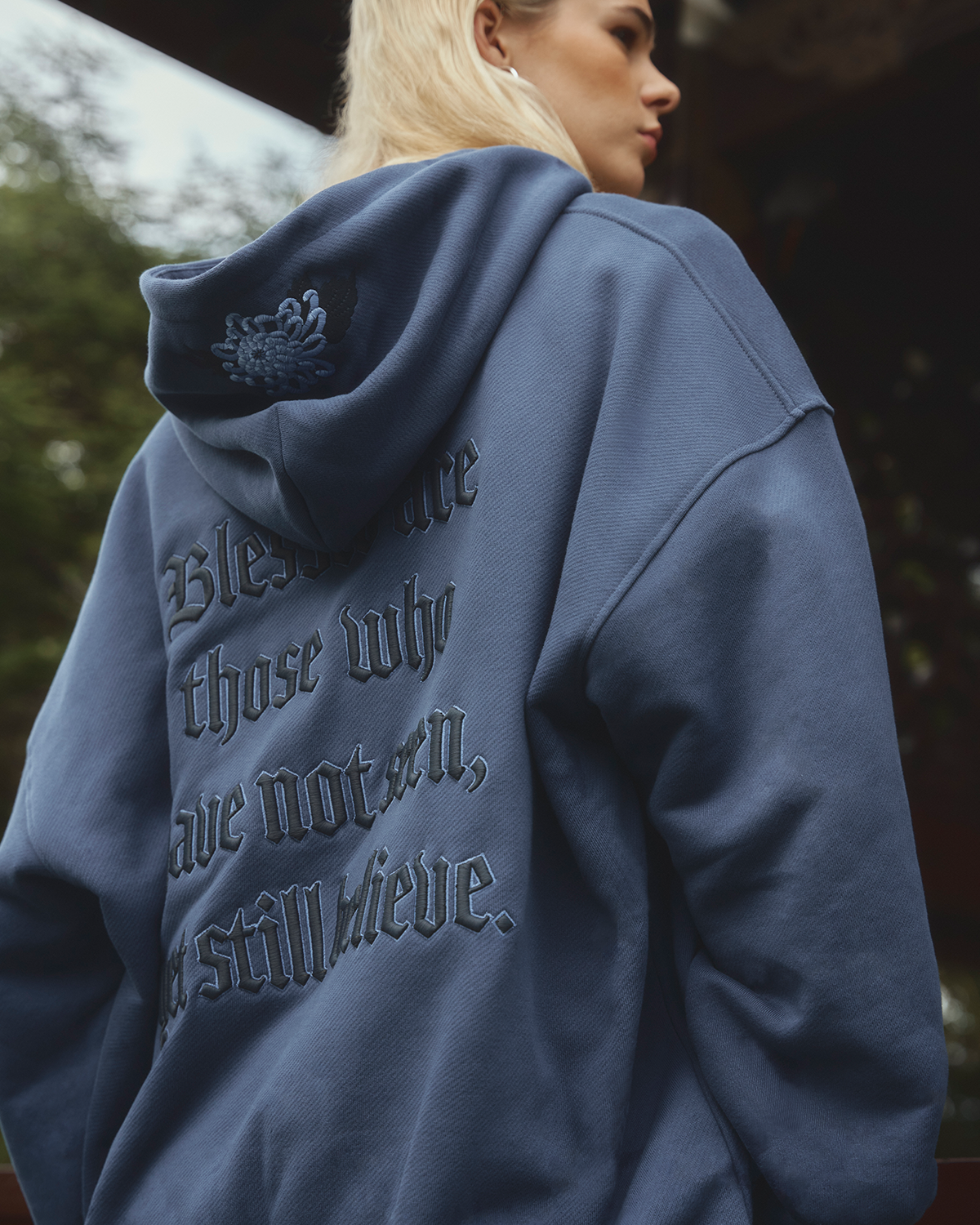 Azure Tiger Statement Hoodie - ONLY THE BLIND™